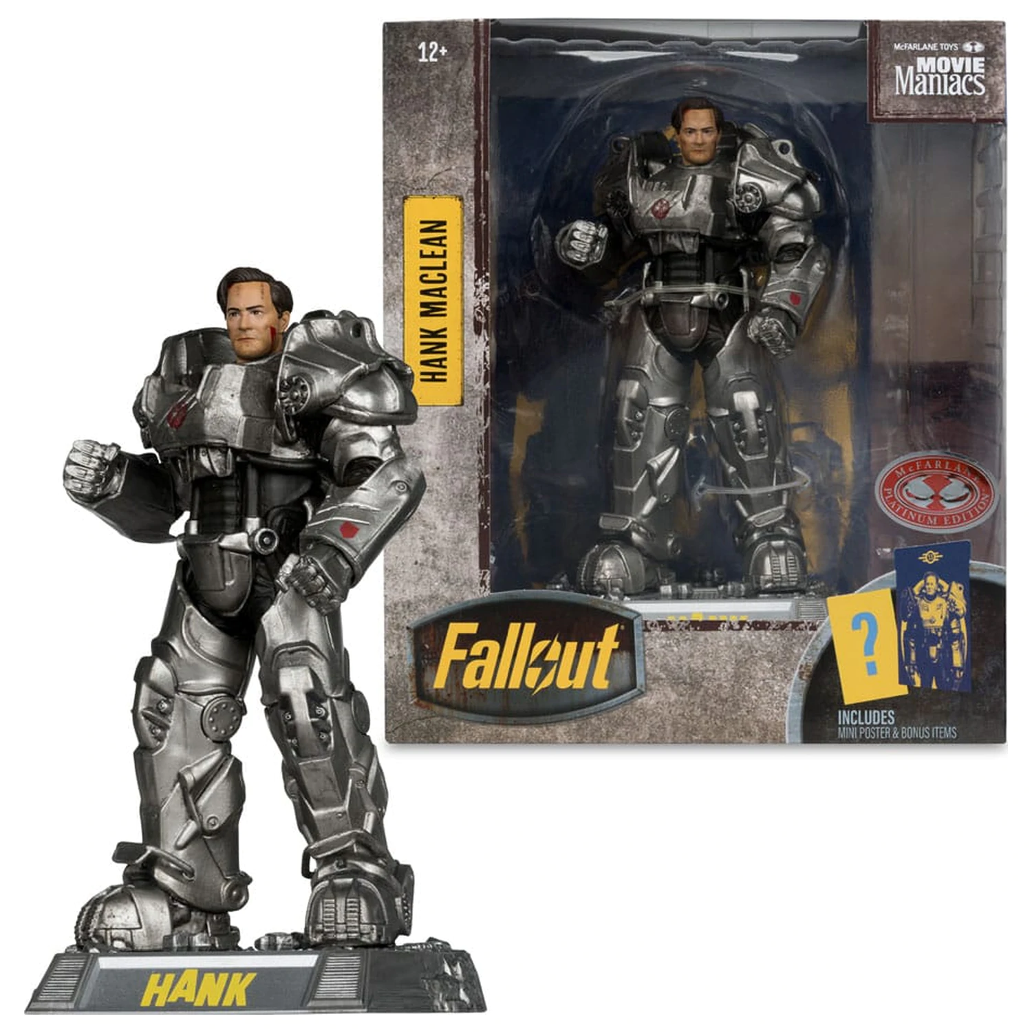 Fallout Movie Maniacs Figurina de actiune Hank Maclean (Season 2) (Red Platinum Edition) 17 cm poza produsului