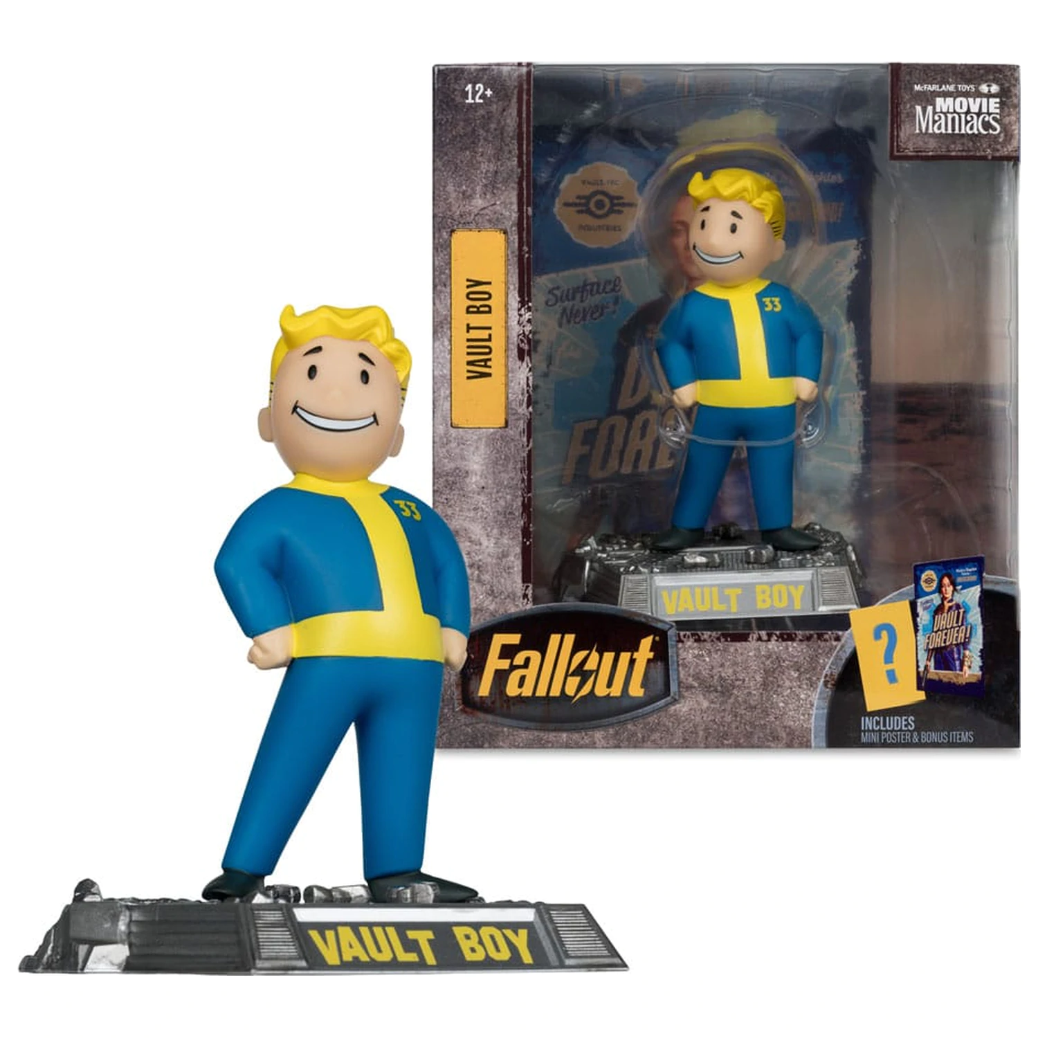 Fallout Movie Maniacs Action Figure Vault Boy Version 2 14 cm poza produsului