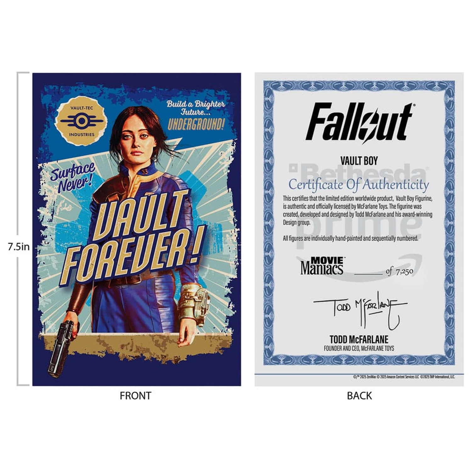 Fallout Movie Maniacs Action Figure Vault Boy Version 2 14 cm poza produsului