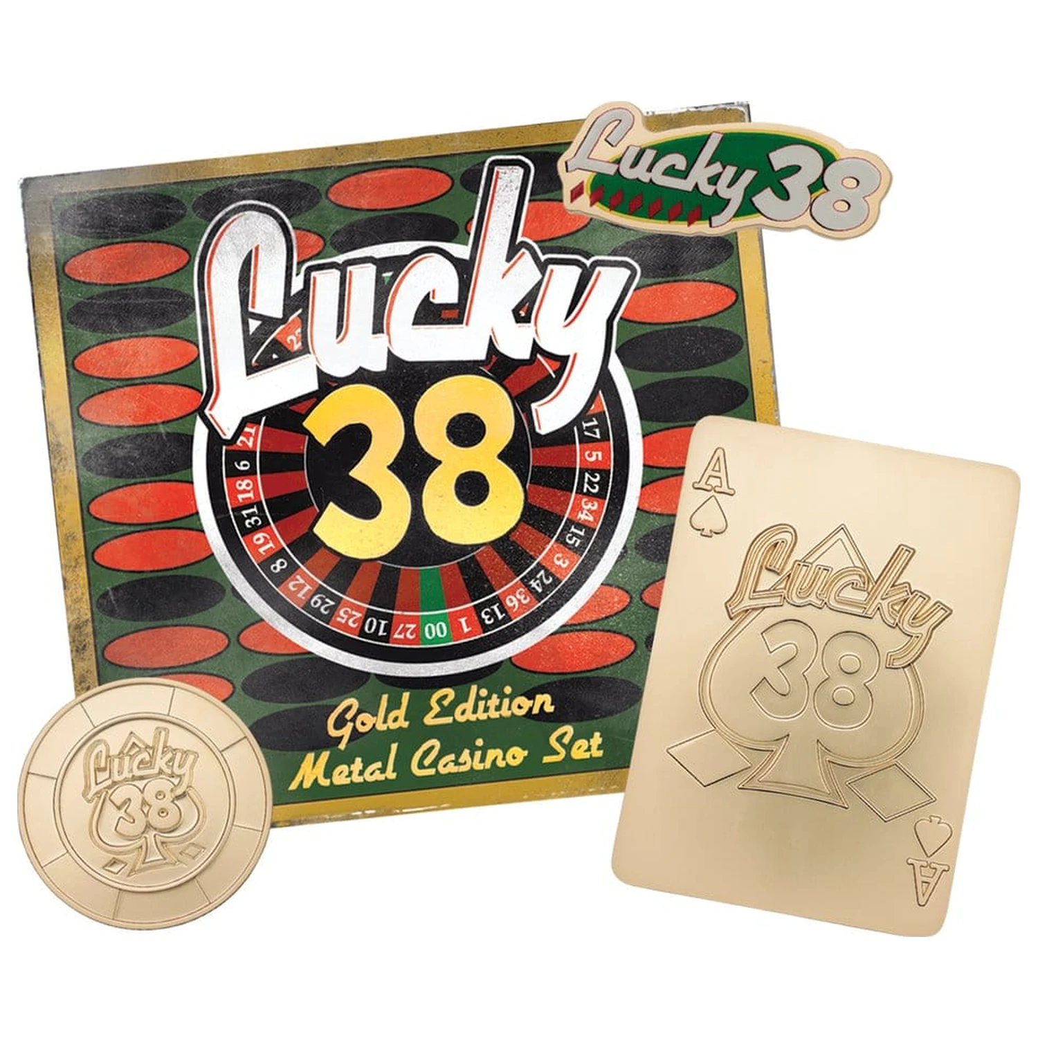 Fallout: New Vegas Replica Lucky 38 Imitation Gold Casino Set Editie Limitata poza produsului