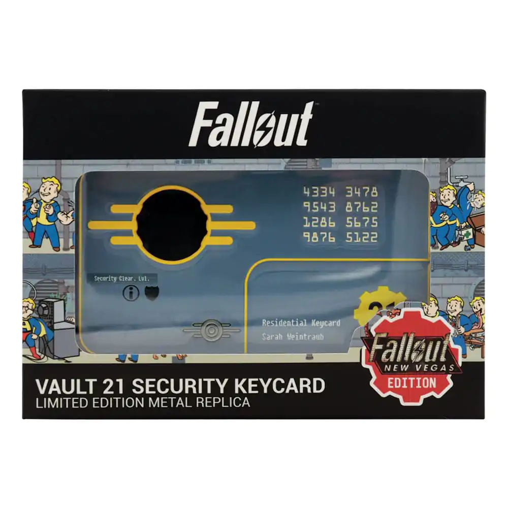 Fallout: New Vegas Replica Vault 21 Security Keycard editie limitata poza produsului