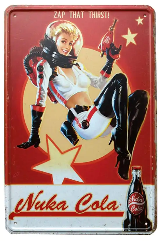 Fallout Metal Sign Placă Metalică Nuka Cola Girl poza produsului