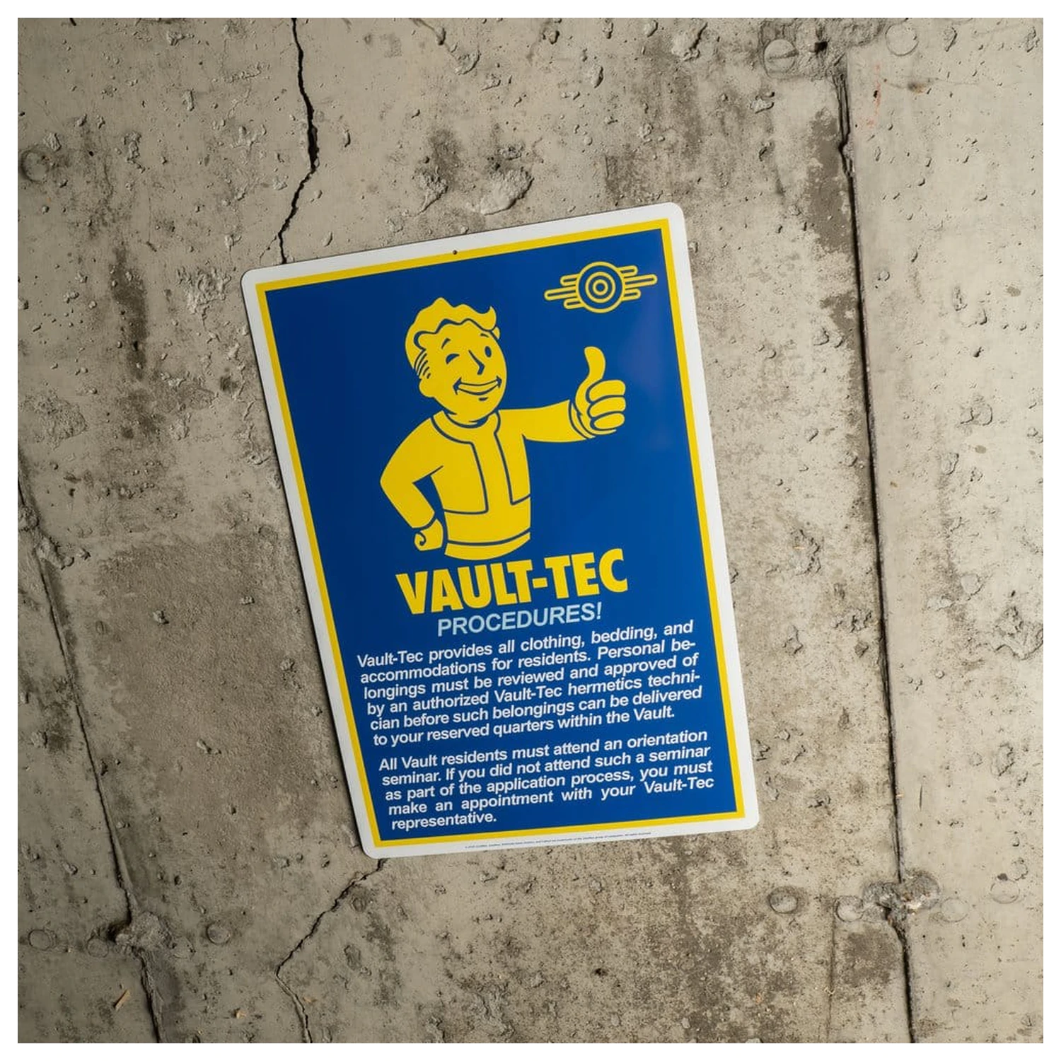 Fallout Metal Sign Proceduri poza produsului