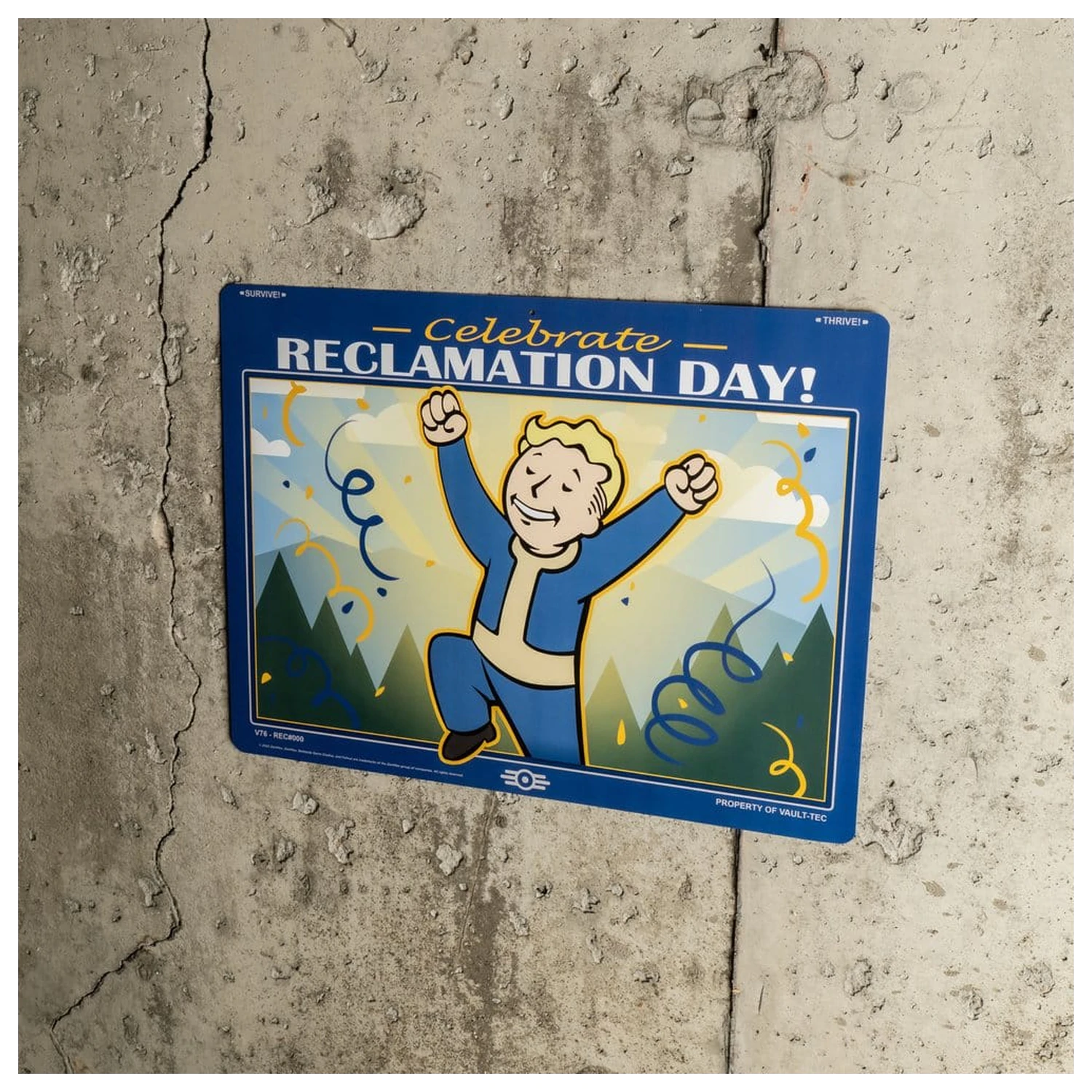 Fallout Placa Metalica Reclamation Day poza produsului
