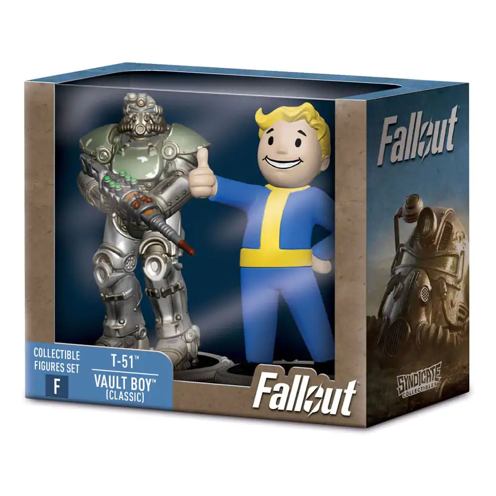 Set 2 figurine mini Fallout Raider & Vault Boy (Strong) 7 cm poza produsului