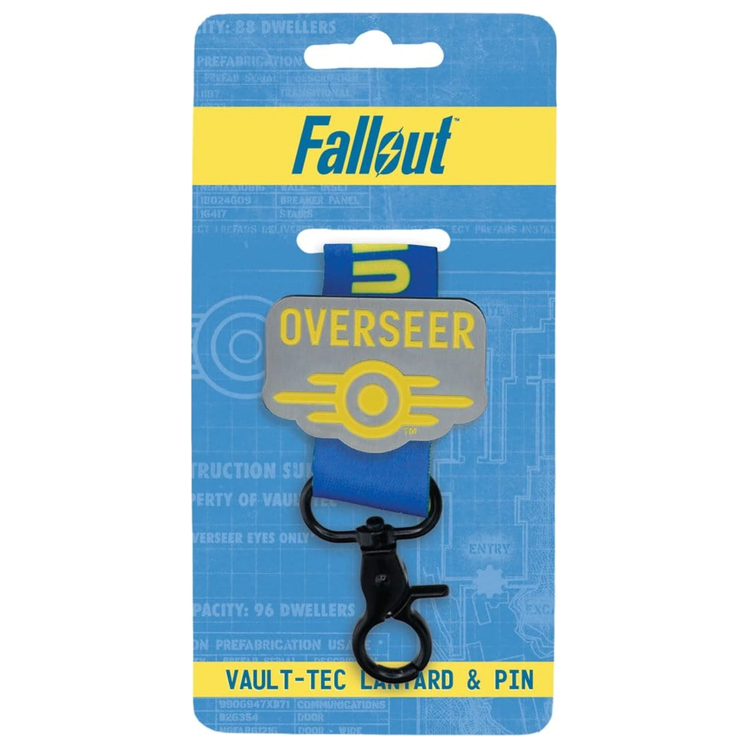 Fallout Vault-Tec Overseer Lanyard si set insigna pin poza produsului