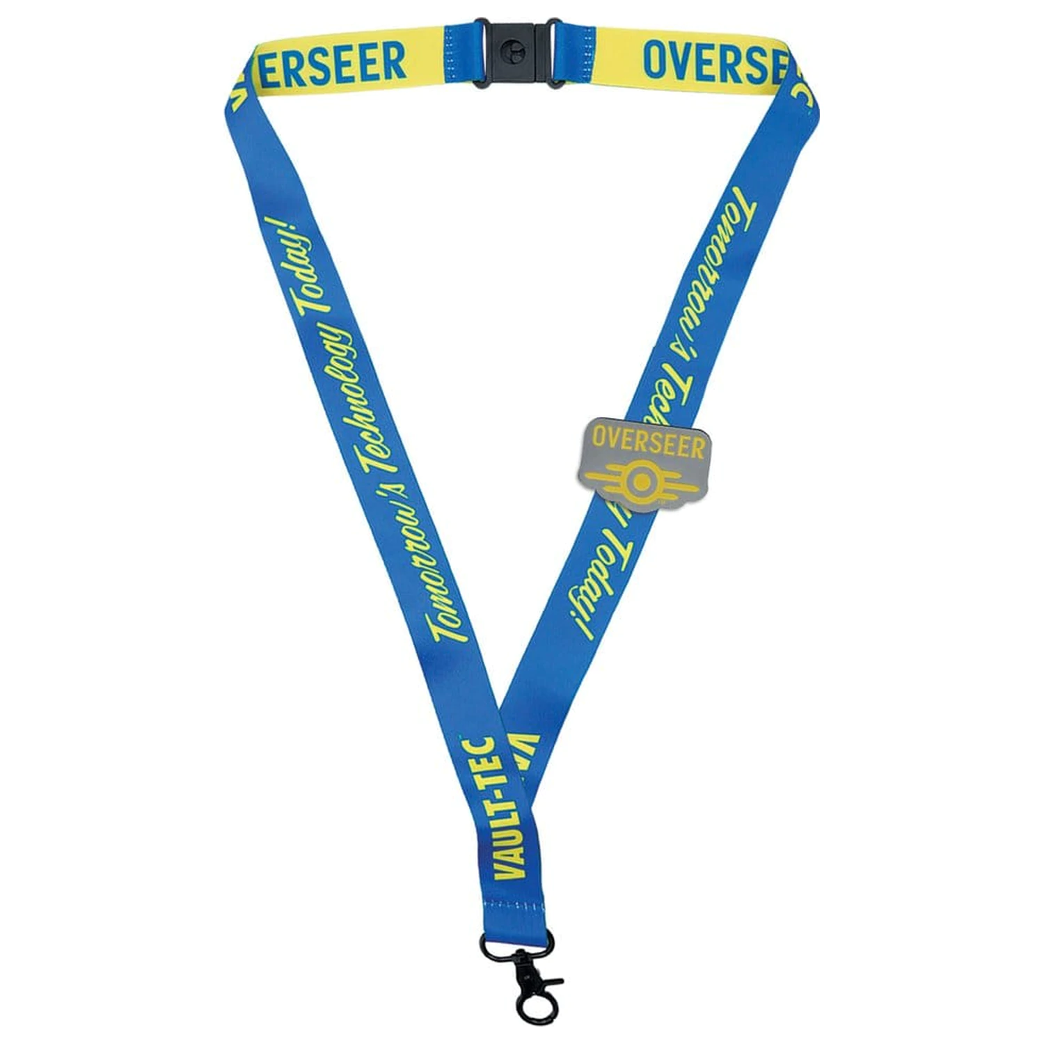 Fallout Vault-Tec Overseer Lanyard si set insigna pin poza produsului