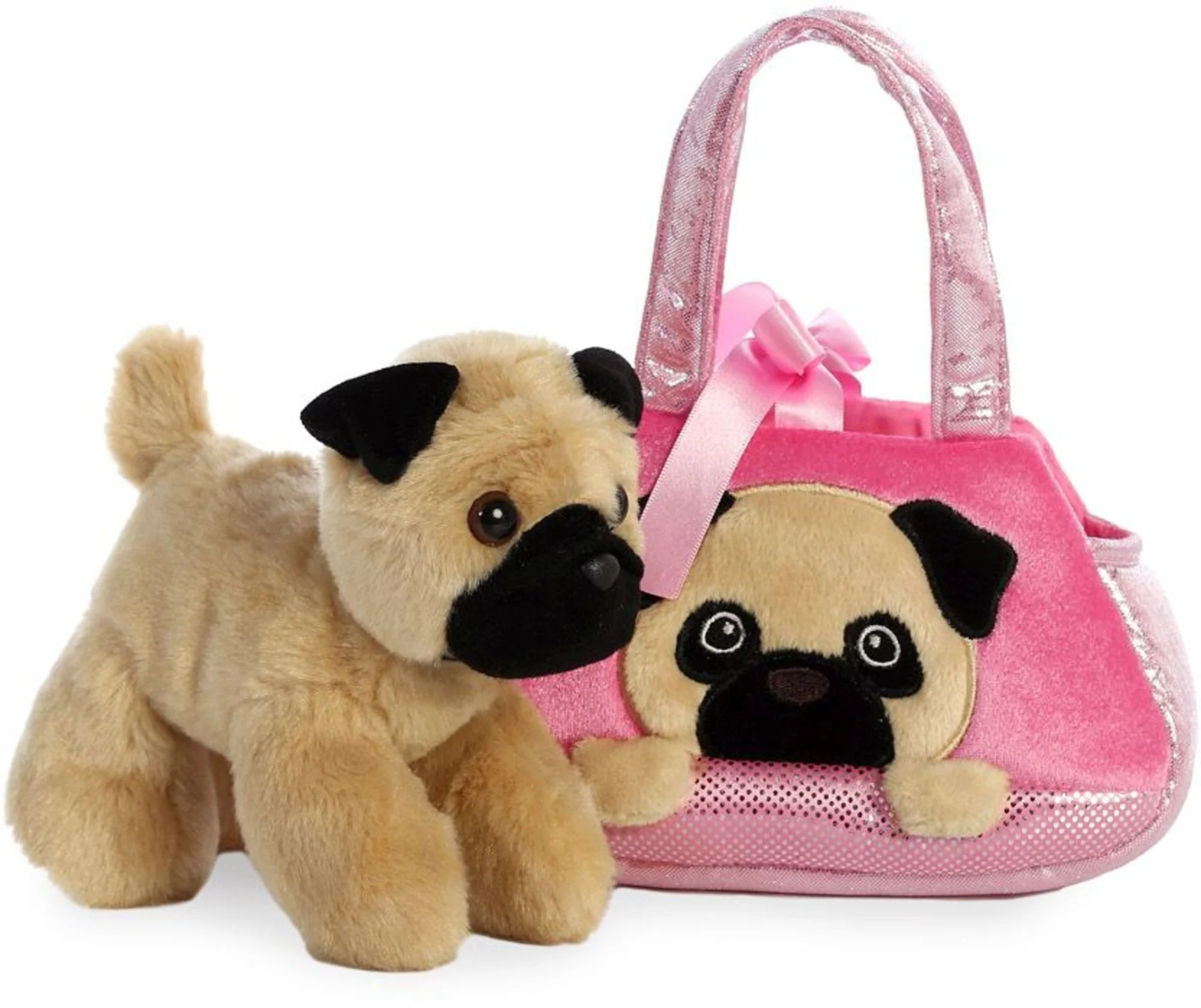 Jucărie de pluș moale Fancy Pal Pug 21cm poza produsului