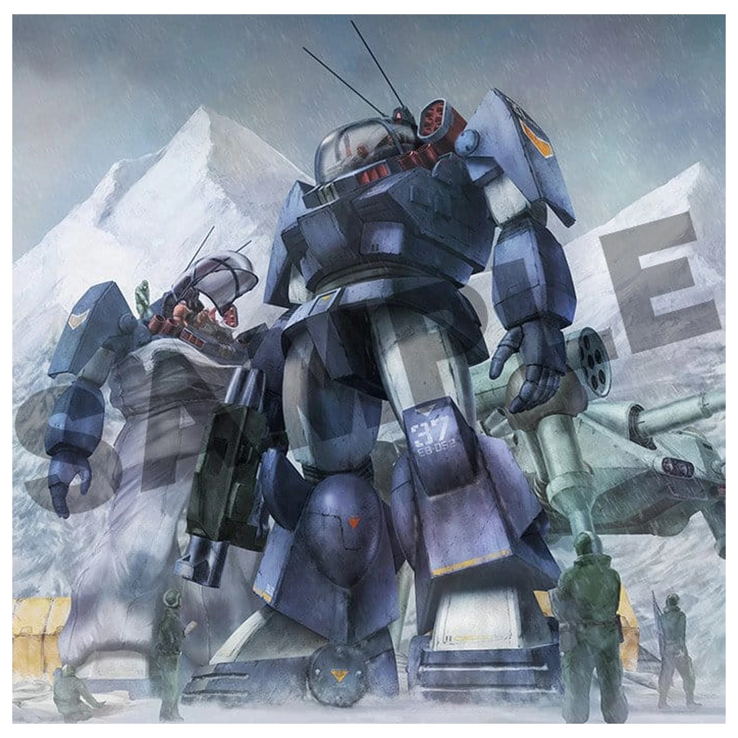 Fang of the Sun Dougram Combat Armors MAX 11 Kit Model Plastic 1/72 Soltic HT128 Big Foot 17 cm poza produsului