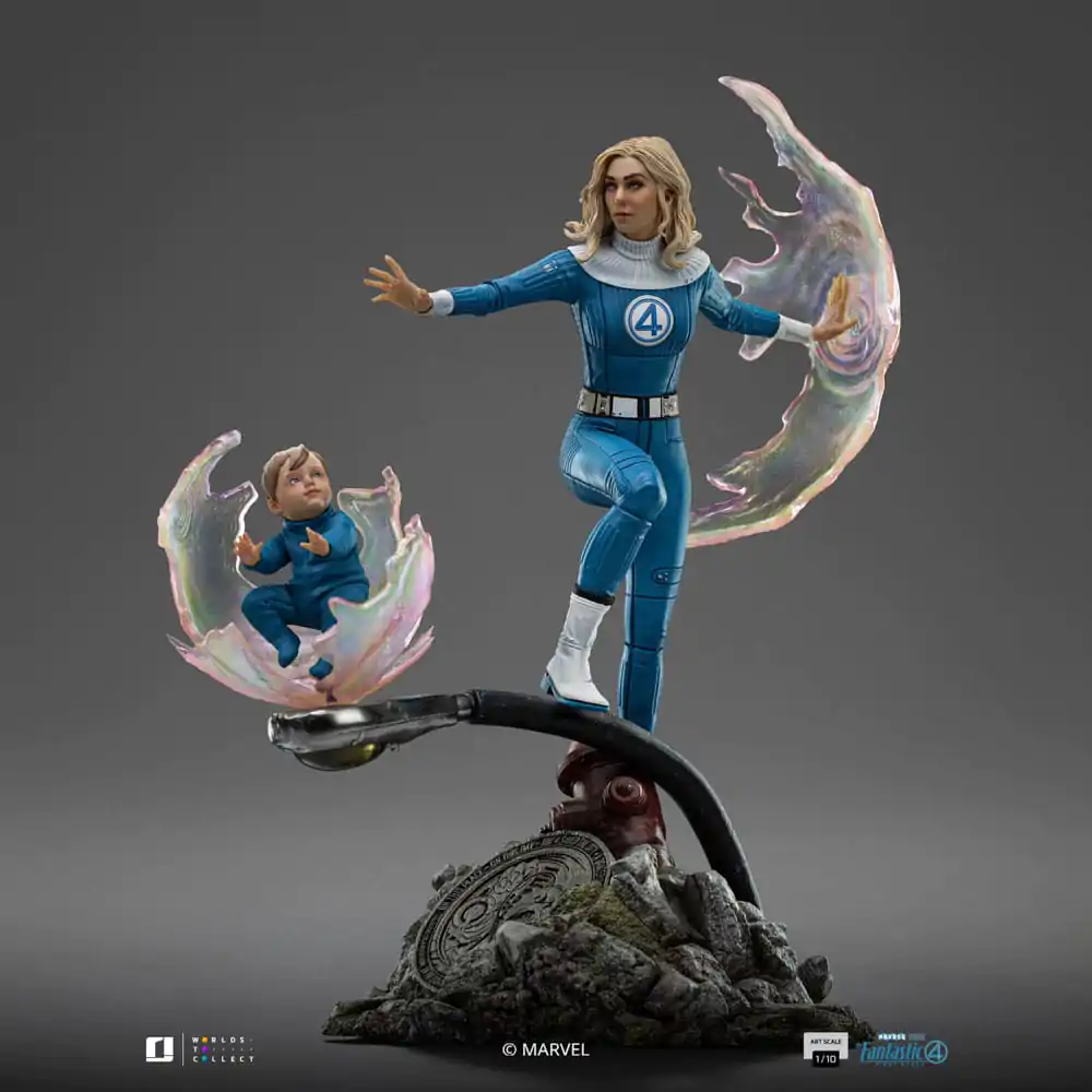 Statuie Fantastic Four Art Scale 1/10 Invisible Woman and Franklin 28 cm poza produsului