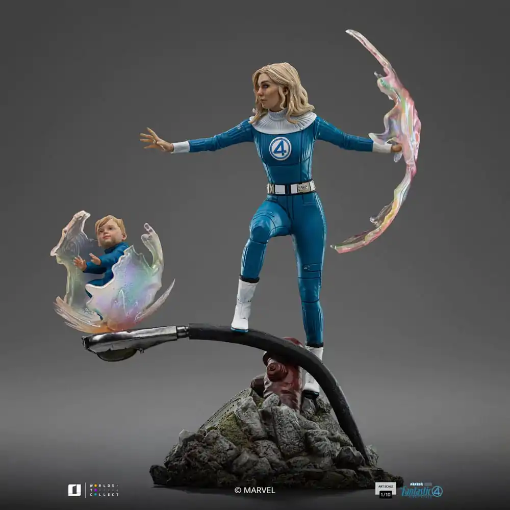 Statuie Fantastic Four Art Scale 1/10 Invisible Woman and Franklin 28 cm poza produsului