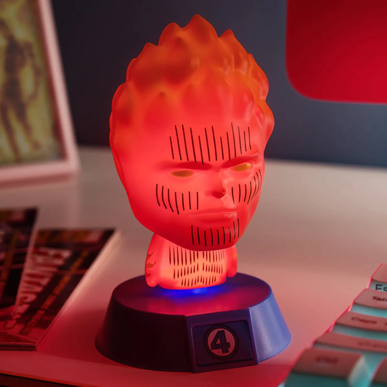 Fantastic Four Icons Light Human Torch 11 cm poza produsului