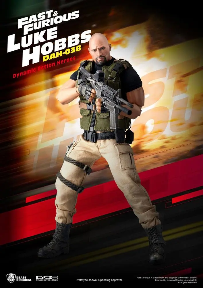 Fast & Furious Dynamic 8ction Heroes Figurina de acțiune 1/9 Luke Hobbs 21 cm poza produsului