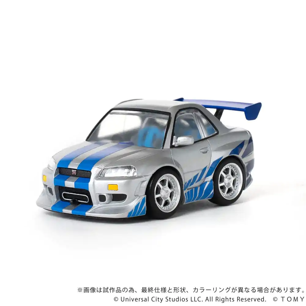 Fast & Furious Q-Village Vehicul with mini-figurina Nissan Skyline GT-R (R34) 9 cm poza produsului