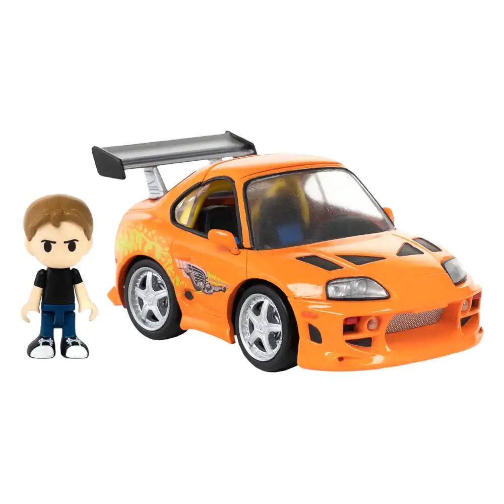 Fast & Furious Q-Village Vehicul cu minifigurina Toyota Supra JZA80 9 cm poza produsului