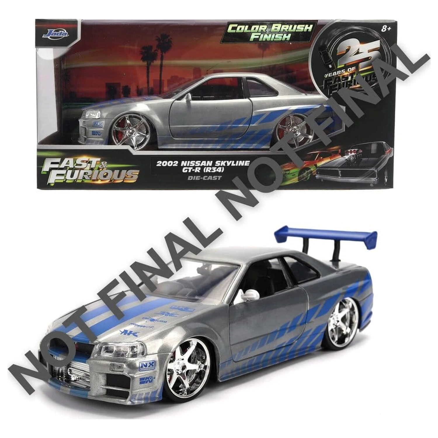 Fast & Furious Vehicul Diecast 1:24 Anniversary Nissan Skyline 19 cm poza produsului