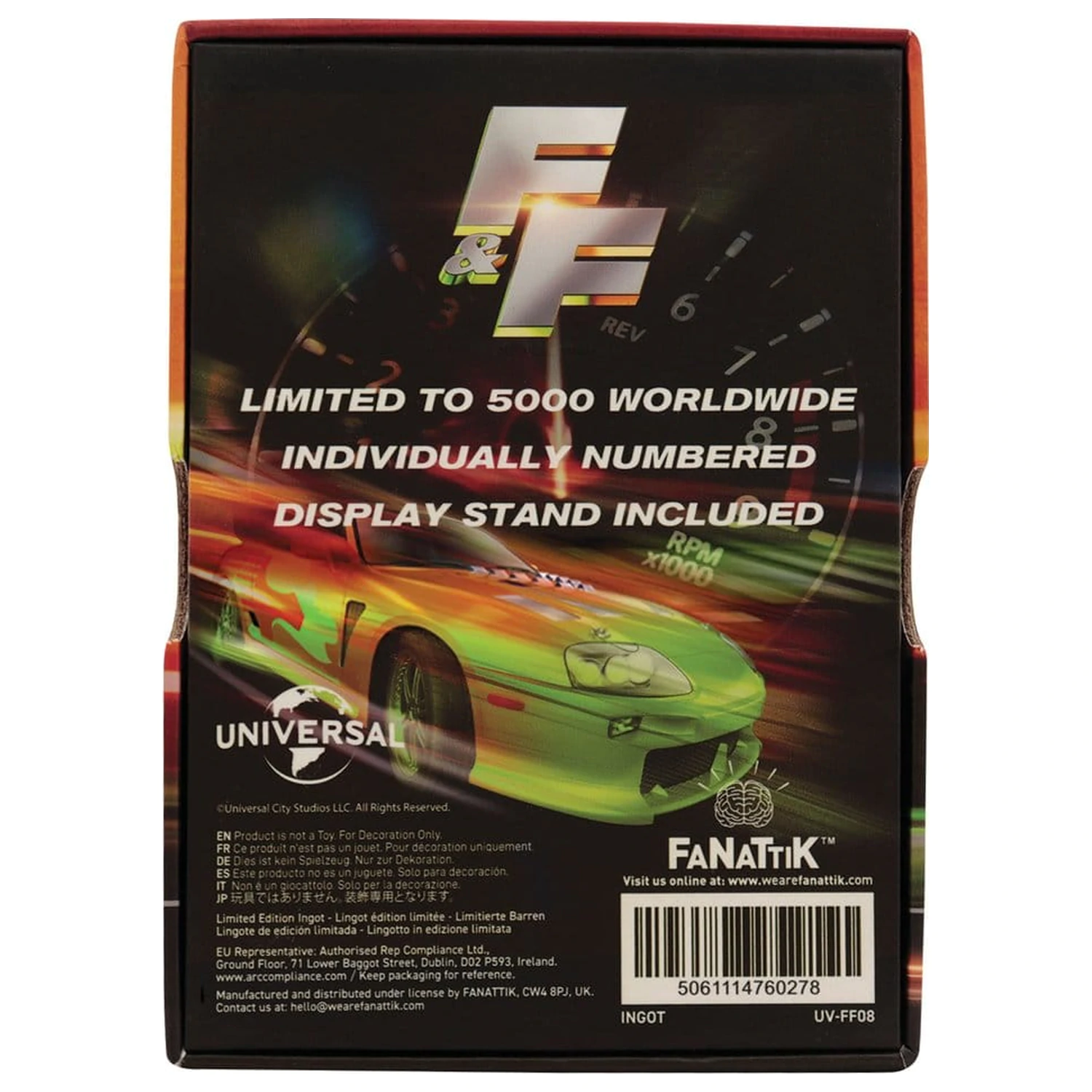 Fast & Furious Ingot Stil Vitraliu Metal poza produsului