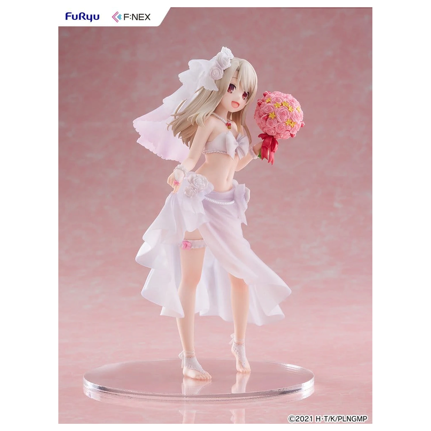 Fate/kaleid liner Prisma Illya: Licht - The Nameless Girl F:NEX figurina PVC 1/7 Illyasviel von Einzbern Wedding Swimsuit Ver. 21 cm poza produsului