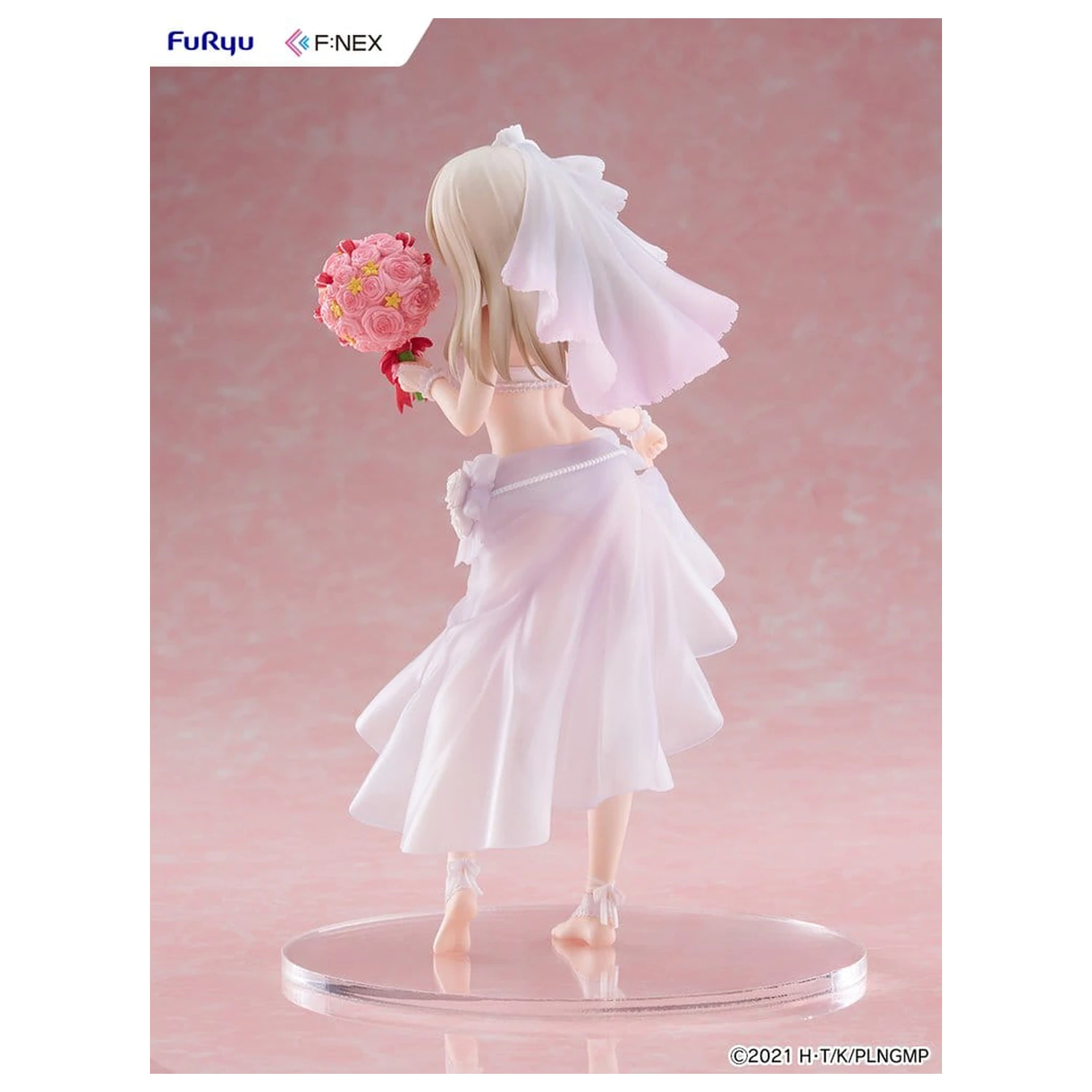 Fate/kaleid liner Prisma Illya: Licht - The Nameless Girl F:NEX figurina PVC 1/7 Illyasviel von Einzbern Wedding Swimsuit Ver. 21 cm poza produsului