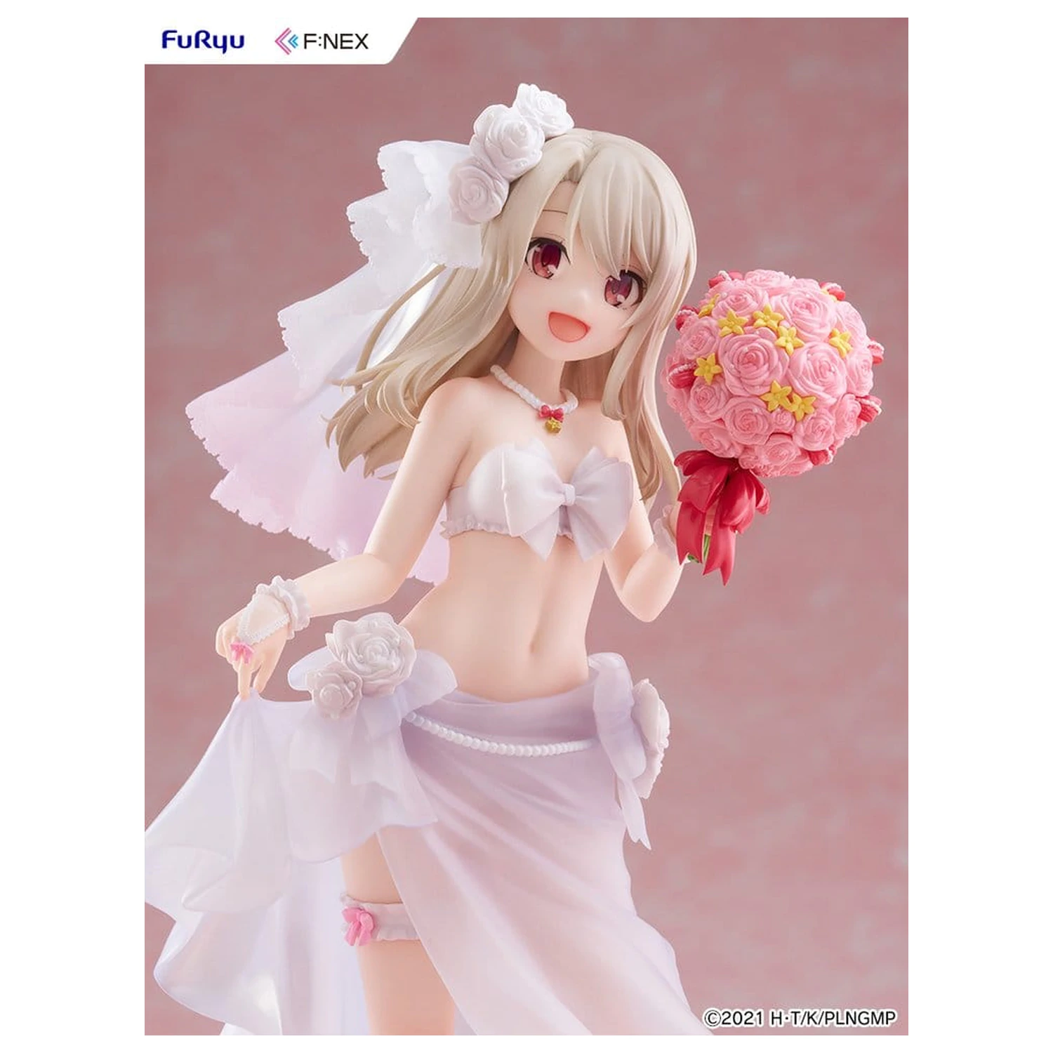Fate/kaleid liner Prisma Illya: Licht - The Nameless Girl F:NEX figurina PVC 1/7 Illyasviel von Einzbern Wedding Swimsuit Ver. 21 cm poza produsului