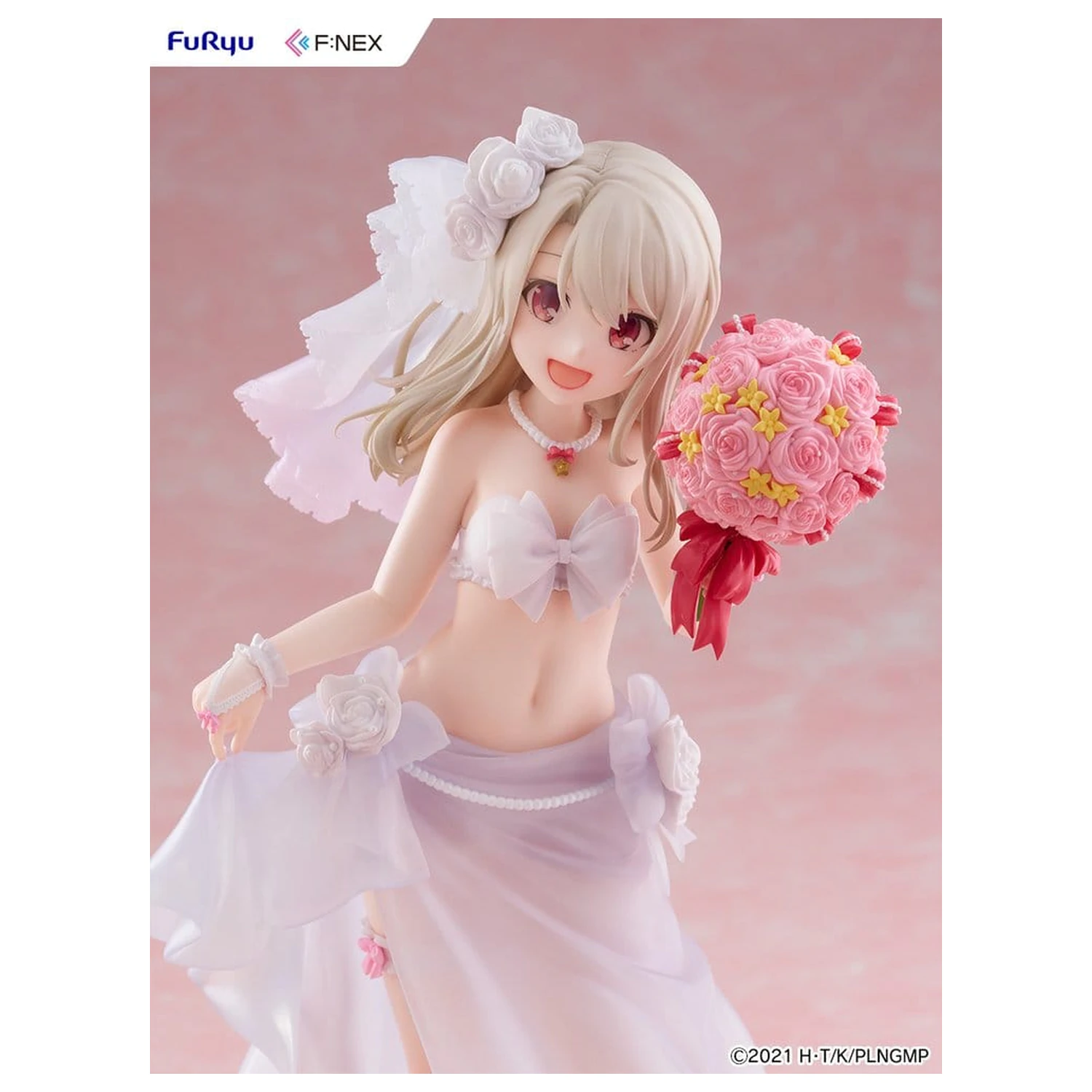 Fate/kaleid liner Prisma Illya: Licht - The Nameless Girl F:NEX figurina PVC 1/7 Illyasviel von Einzbern Wedding Swimsuit Ver. 21 cm poza produsului