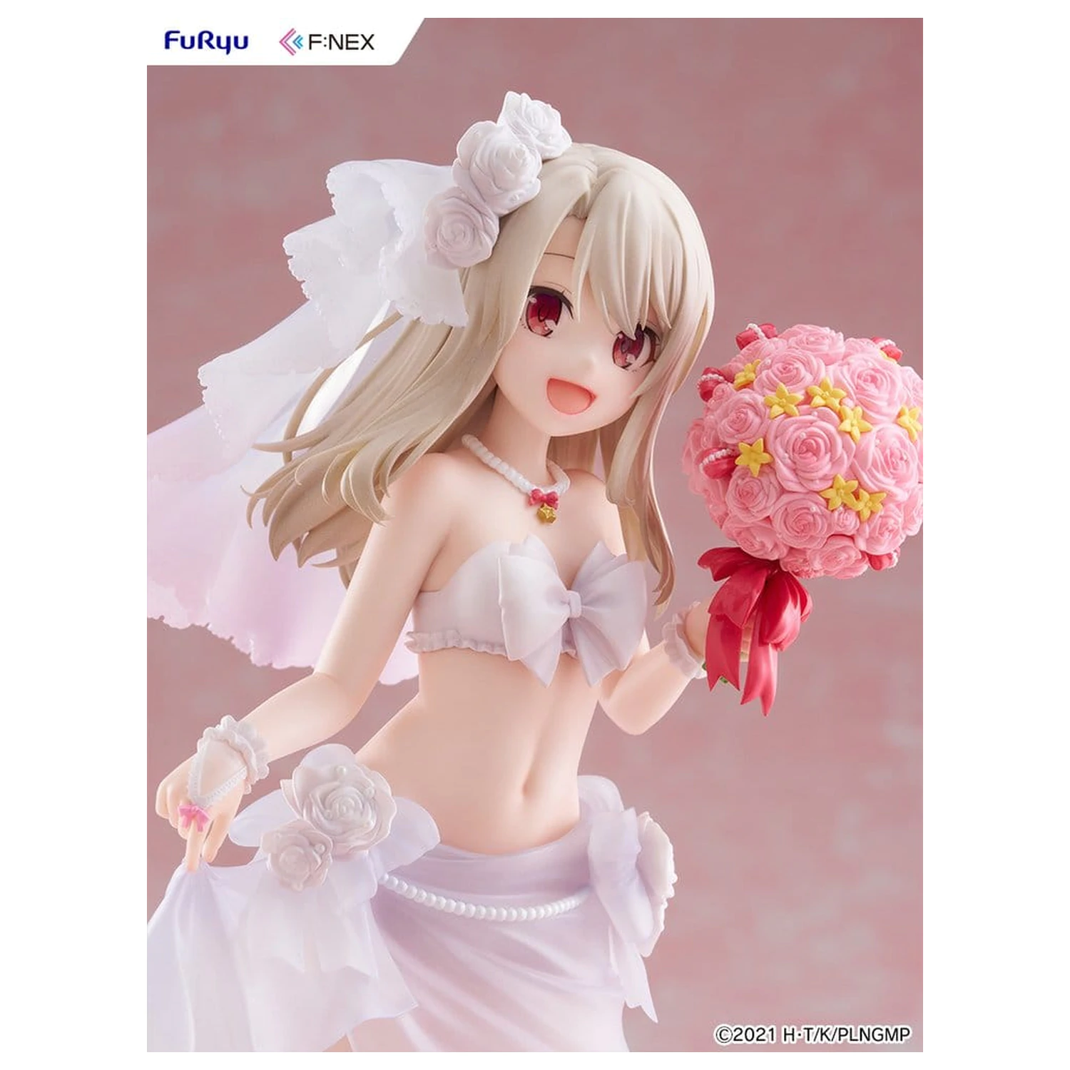 Fate/kaleid liner Prisma Illya: Licht - The Nameless Girl F:NEX figurina PVC 1/7 Illyasviel von Einzbern Wedding Swimsuit Ver. 21 cm poza produsului