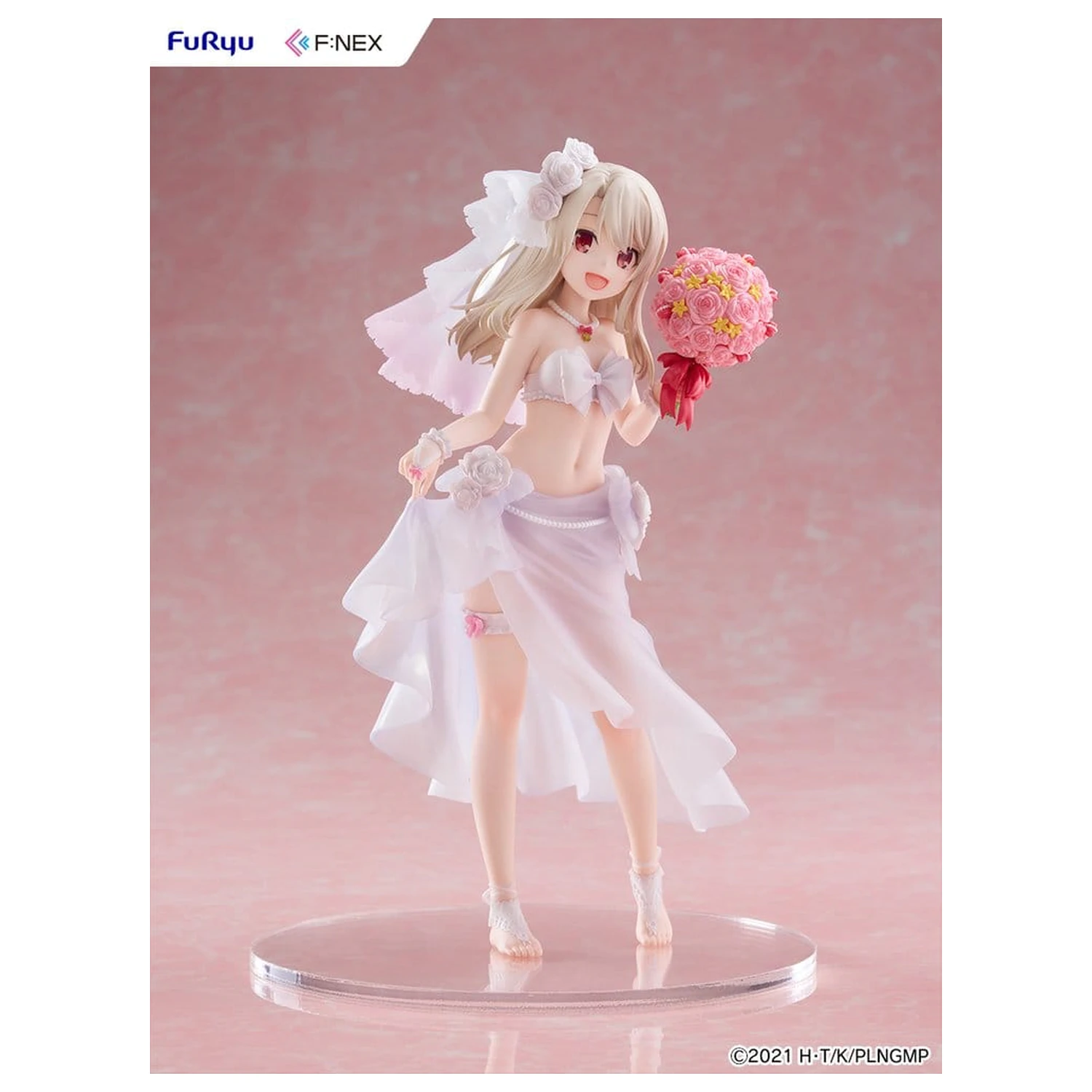 Fate/kaleid liner Prisma Illya: Licht - The Nameless Girl F:NEX figurina PVC 1/7 Illyasviel von Einzbern Wedding Swimsuit Ver. 21 cm poza produsului