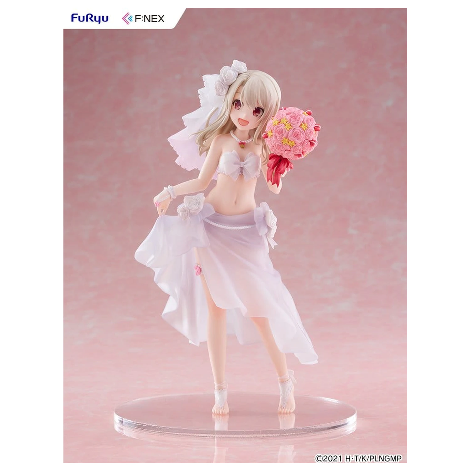 Fate/kaleid liner Prisma Illya: Licht - The Nameless Girl F:NEX figurina PVC 1/7 Illyasviel von Einzbern Wedding Swimsuit Ver. 21 cm poza produsului