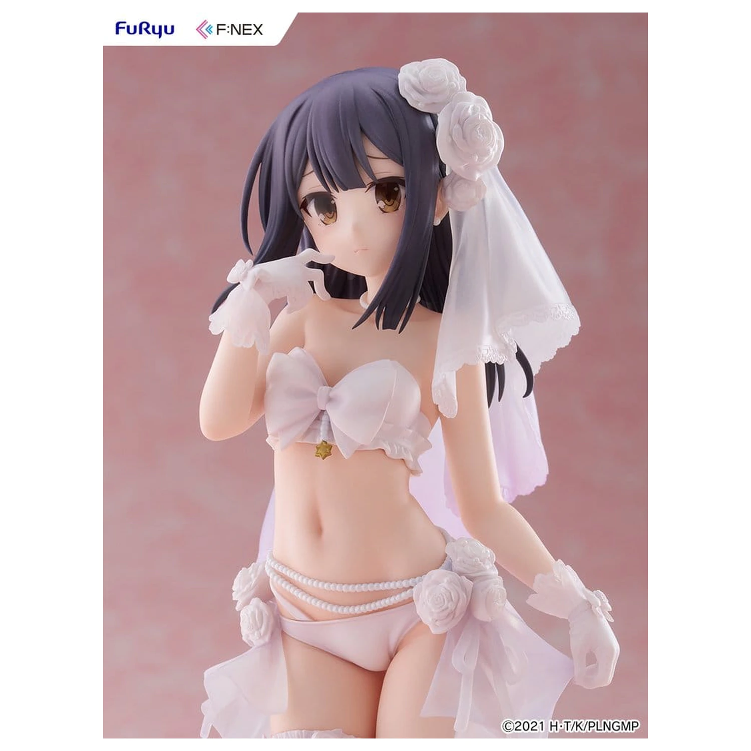 Fate/kaleid liner Prisma Illya: Licht - The Nameless Girl F:NEX figurina din PVC 1/7 Miyu Edelfelt Wedding Swimsuit Ver. 21 cm poza produsului