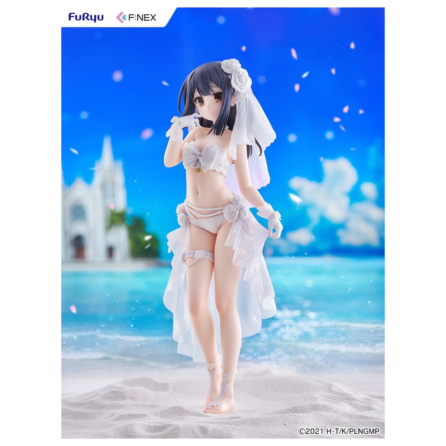 Fate/kaleid liner Prisma Illya: Licht - The Nameless Girl F:NEX figurina din PVC 1/7 Miyu Edelfelt Wedding Swimsuit Ver. 21 cm poza produsului