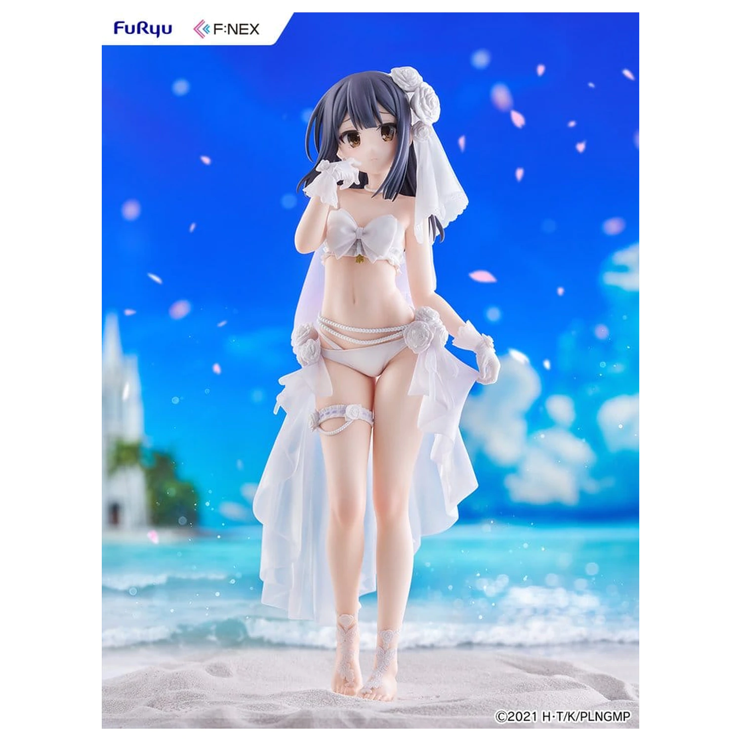 Fate/kaleid liner Prisma Illya: Licht - The Nameless Girl F:NEX figurina din PVC 1/7 Miyu Edelfelt Wedding Swimsuit Ver. 21 cm poza produsului