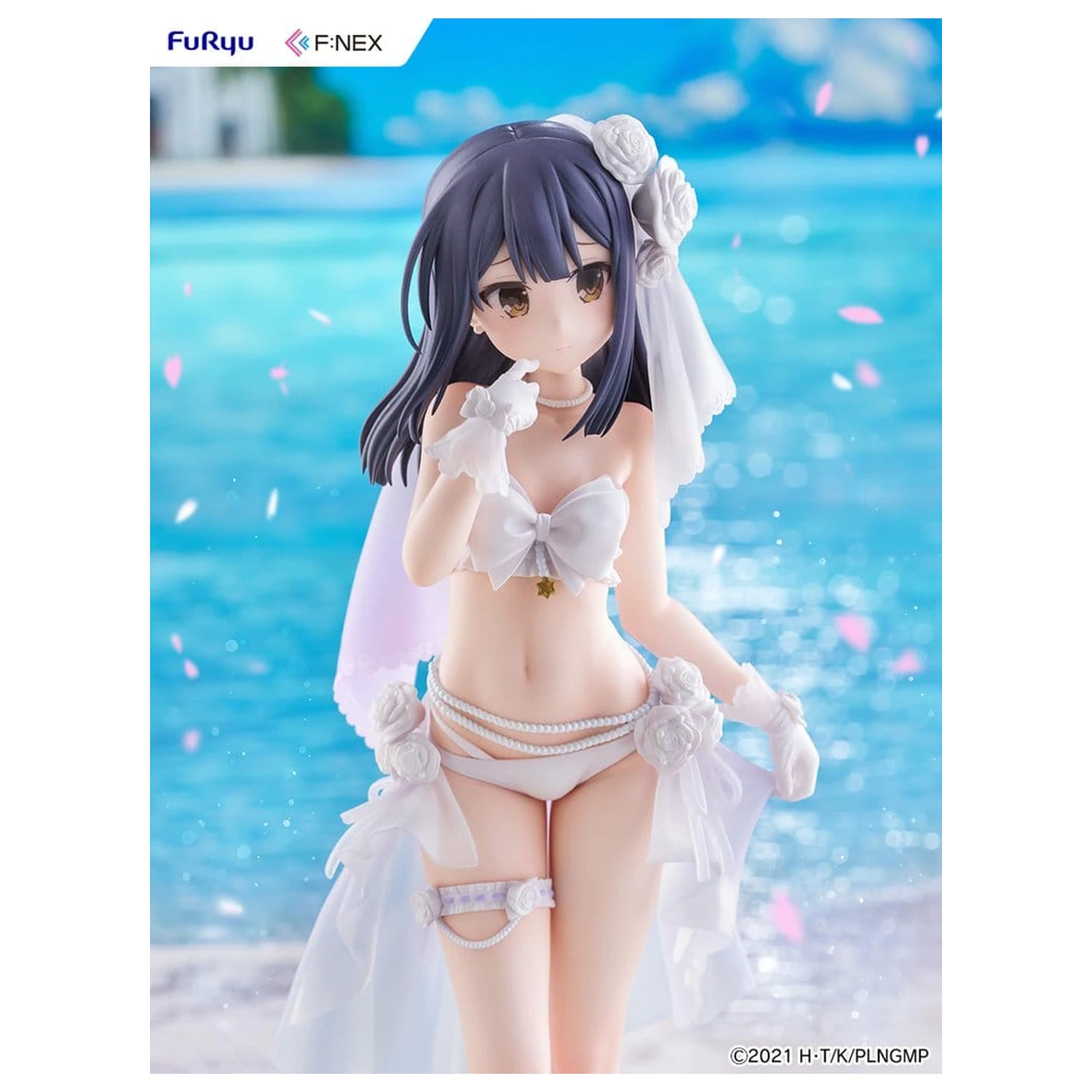 Fate/kaleid liner Prisma Illya: Licht - The Nameless Girl F:NEX figurina din PVC 1/7 Miyu Edelfelt Wedding Swimsuit Ver. 21 cm poza produsului