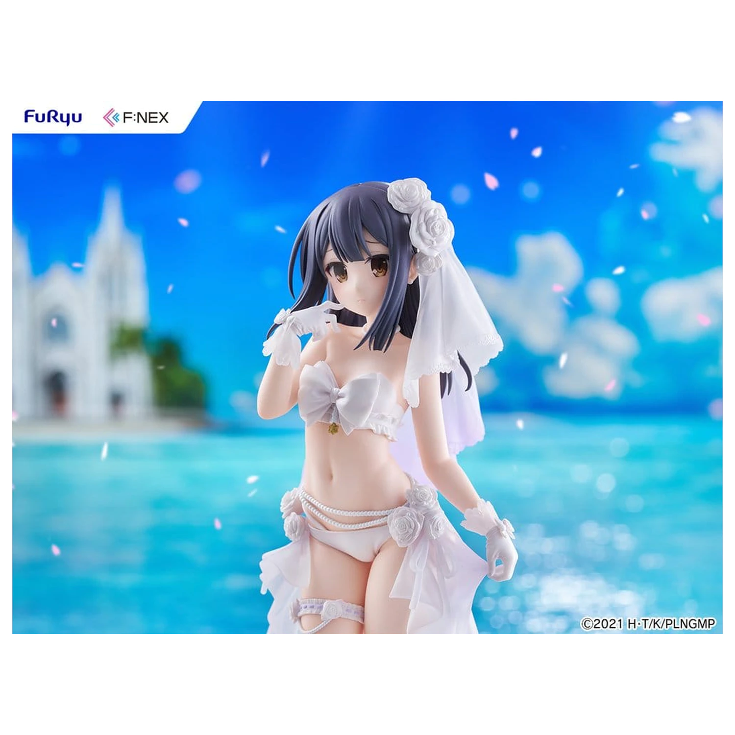 Fate/kaleid liner Prisma Illya: Licht - The Nameless Girl F:NEX figurina din PVC 1/7 Miyu Edelfelt Wedding Swimsuit Ver. 21 cm poza produsului