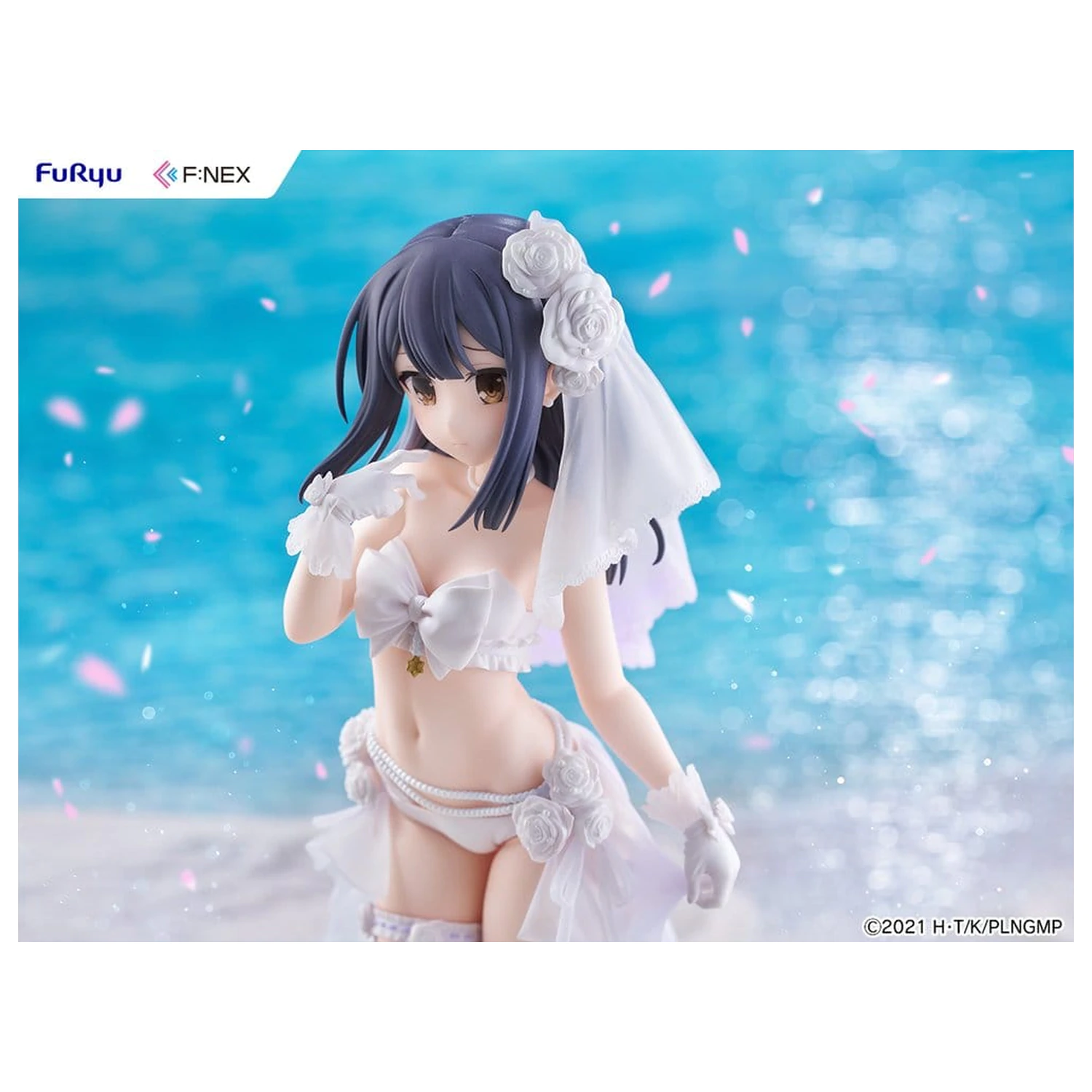 Fate/kaleid liner Prisma Illya: Licht - The Nameless Girl F:NEX figurina din PVC 1/7 Miyu Edelfelt Wedding Swimsuit Ver. 21 cm poza produsului