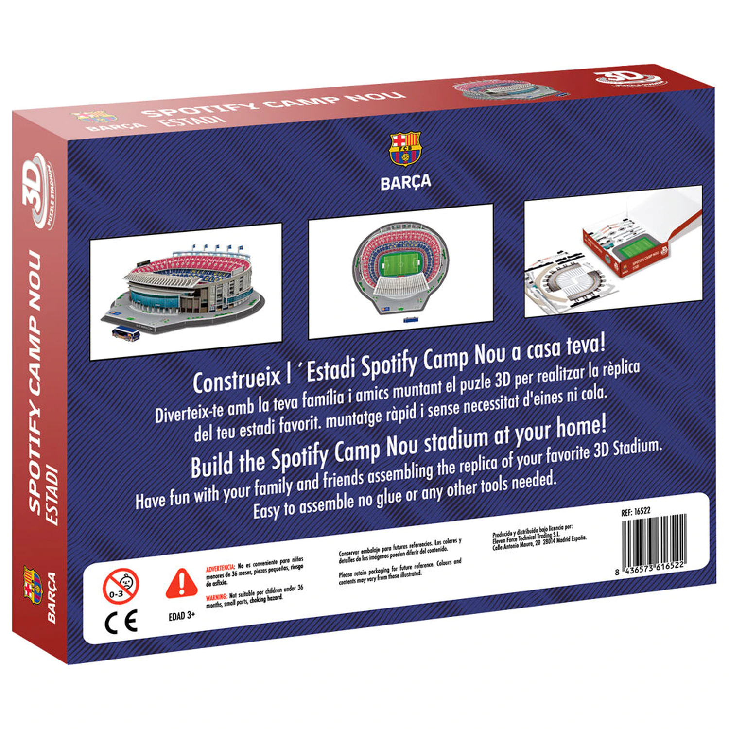 FC Barcelona Camp Nou Stadium 3D puzzle 98 de piese poza produsului