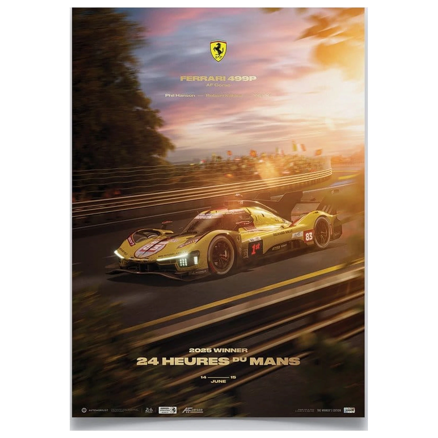 Ferrari AF Corse Puzzle 499P 24 Heures du Mans 2025 Winner (1000 Piese) 48 x 68 cm poza produsului