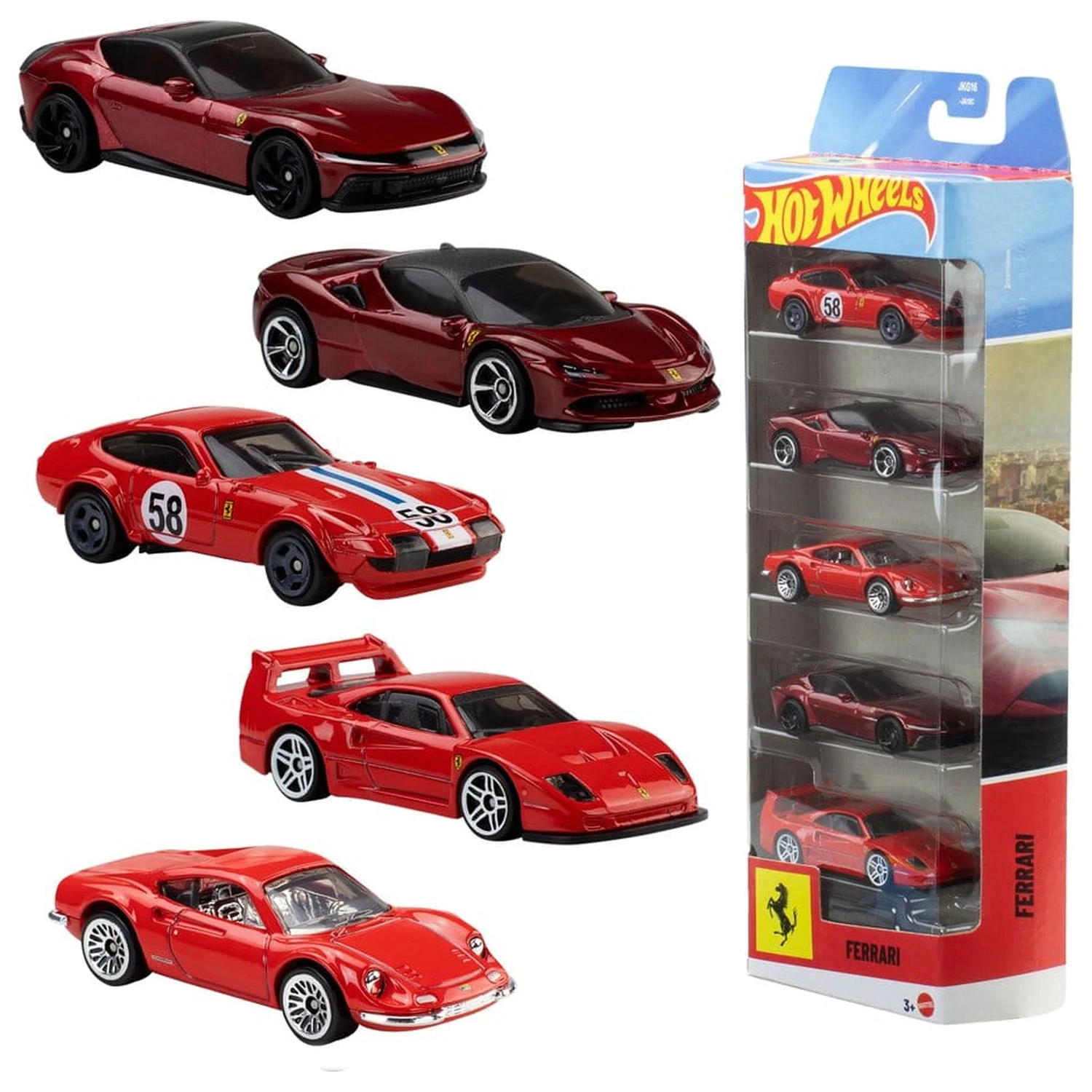 Ferrari Hot Wheels Vehicul Die-Cast 5-Pack 1/64 poza produsului