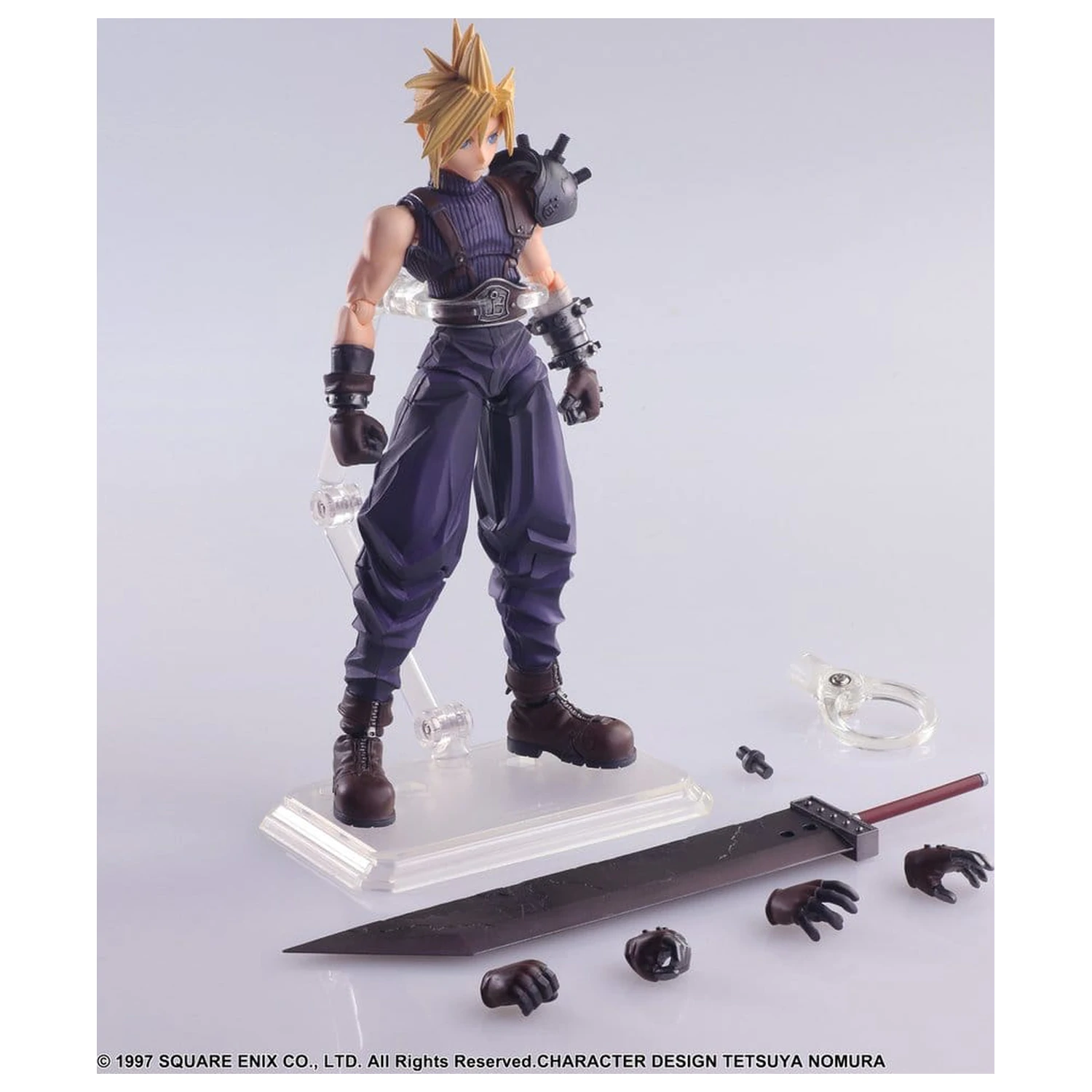 Final Fantasy VII Bring Arts Figurina de acțiune Cloud Strife Digital Plus Edition 15 cm poza produsului