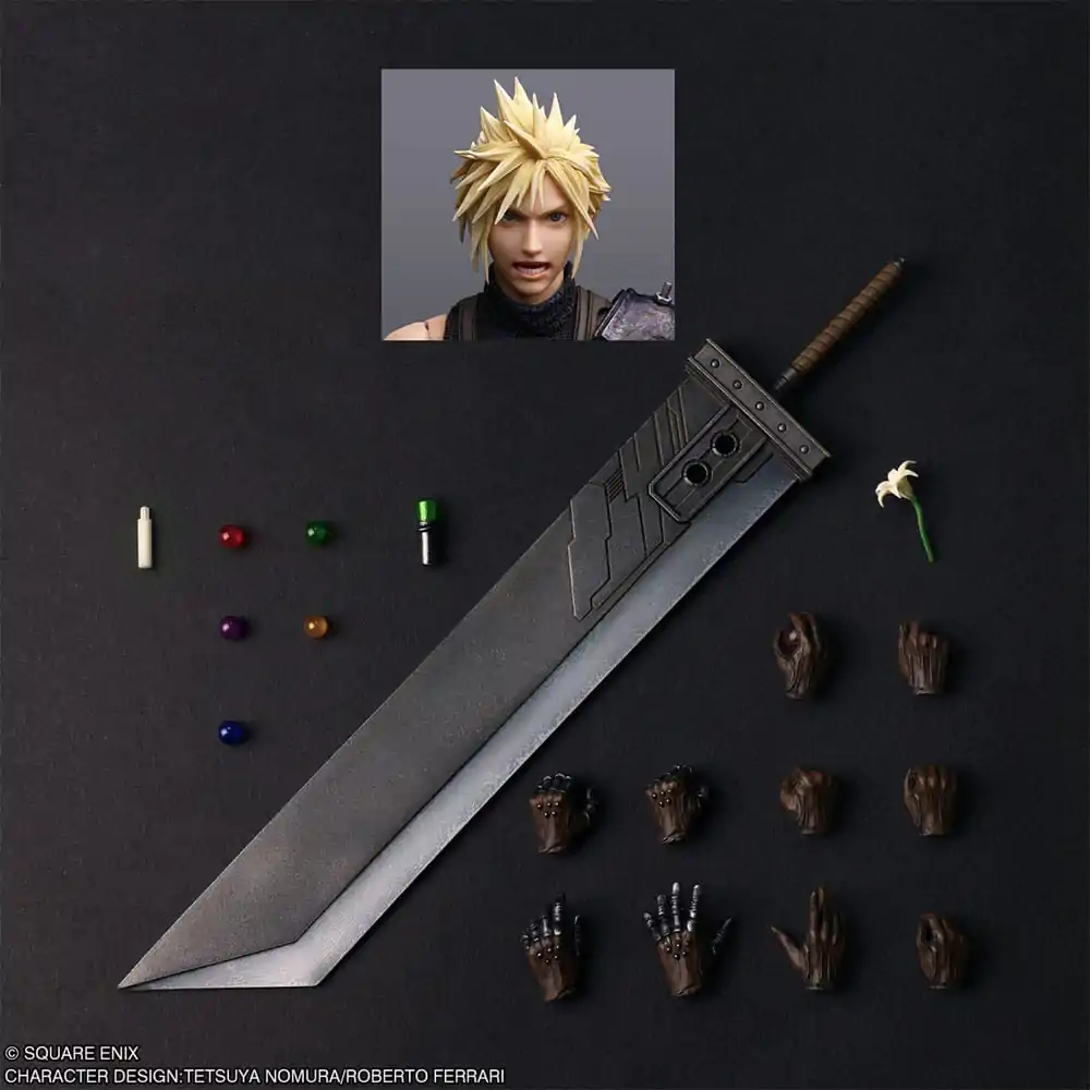 Final Fantasy VII Rebirth Play Arts Shin figurina de actiune Cloud Strife 27 cm poza produsului
