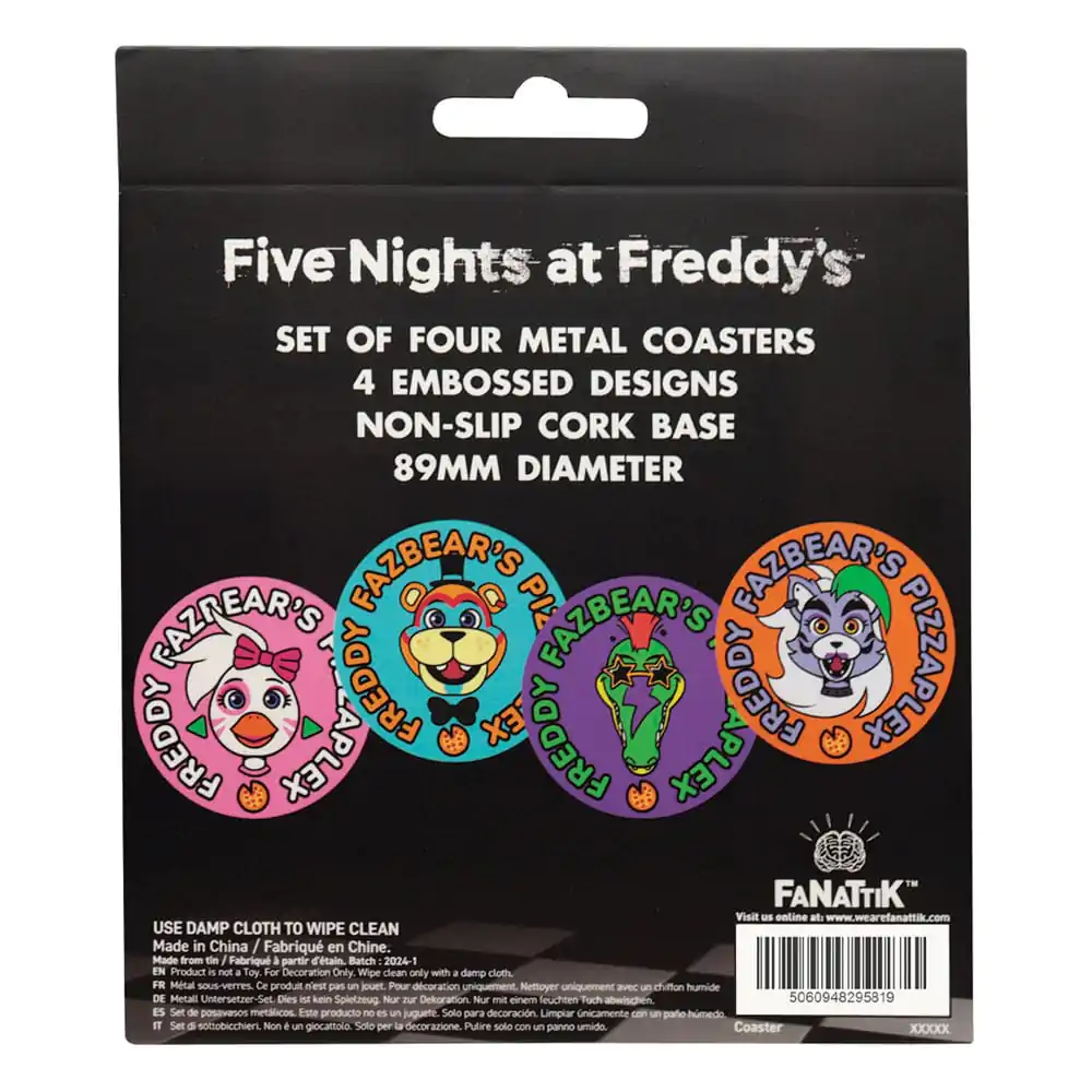 Five Nights at Freddy's Coaster Set de 4 Bucăți Imprimate pentru Băuturi poza produsului