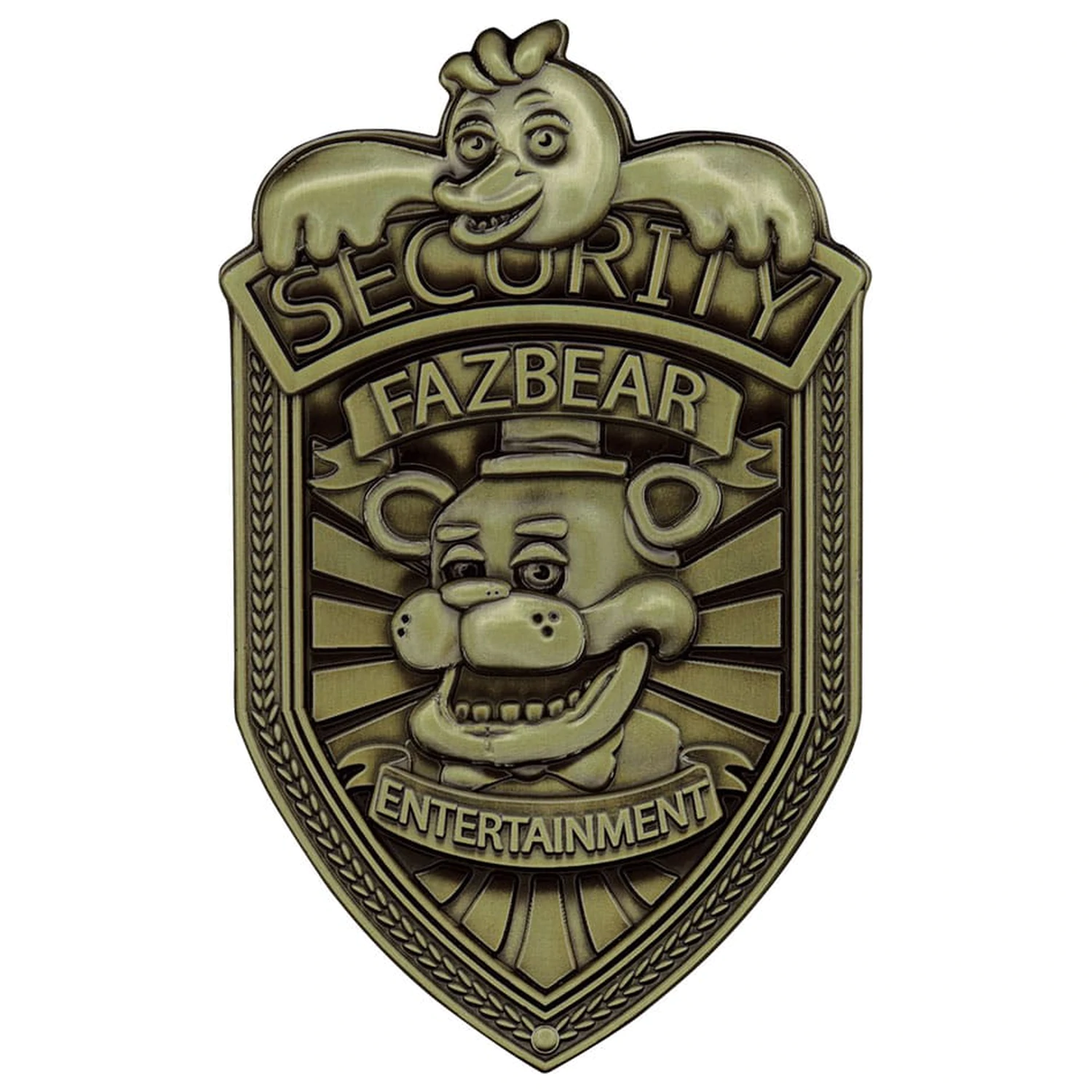 Five Nights at Freddys Replica ecuson de securitate din alama antica poza produsului