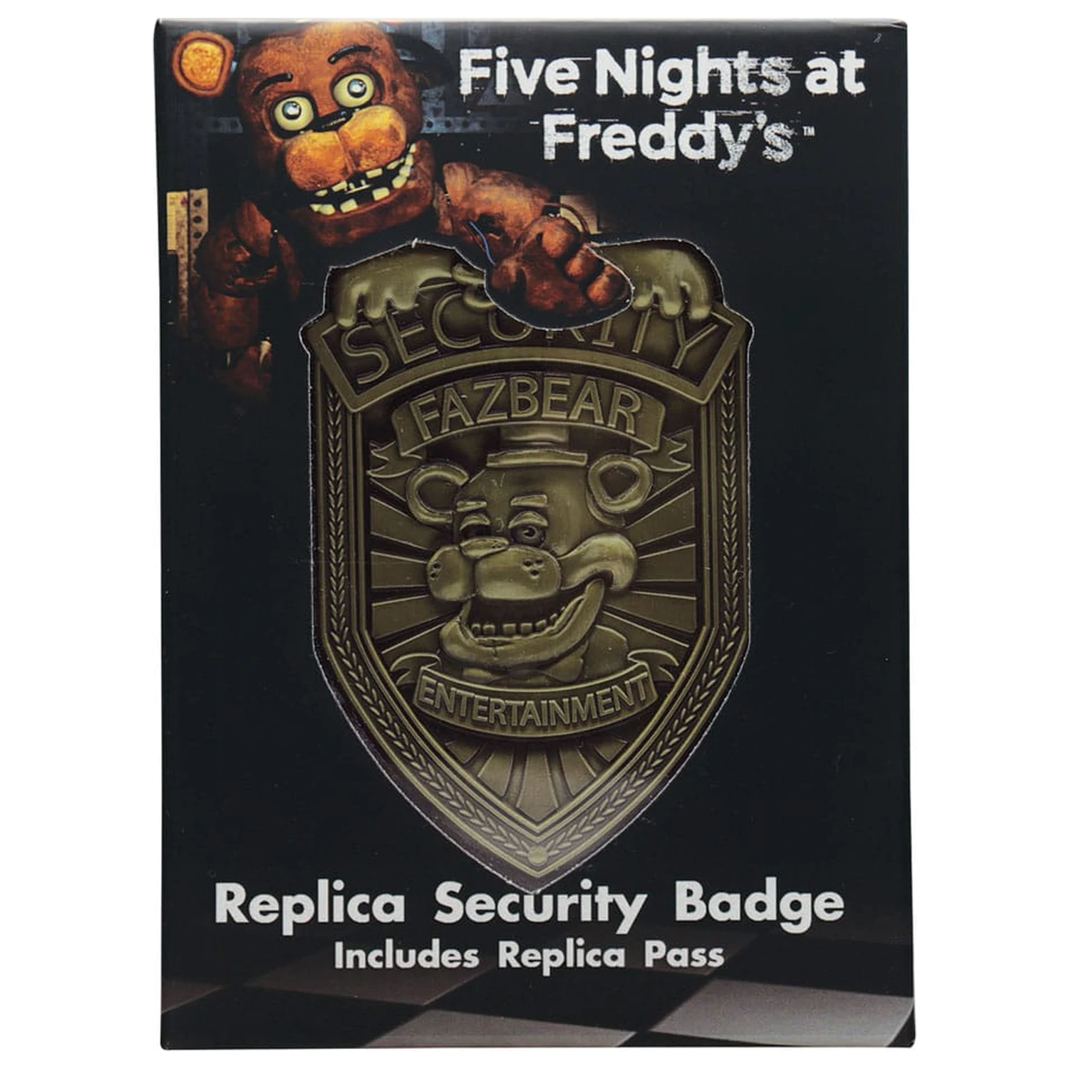 Five Nights at Freddys Replica ecuson de securitate din alama antica poza produsului