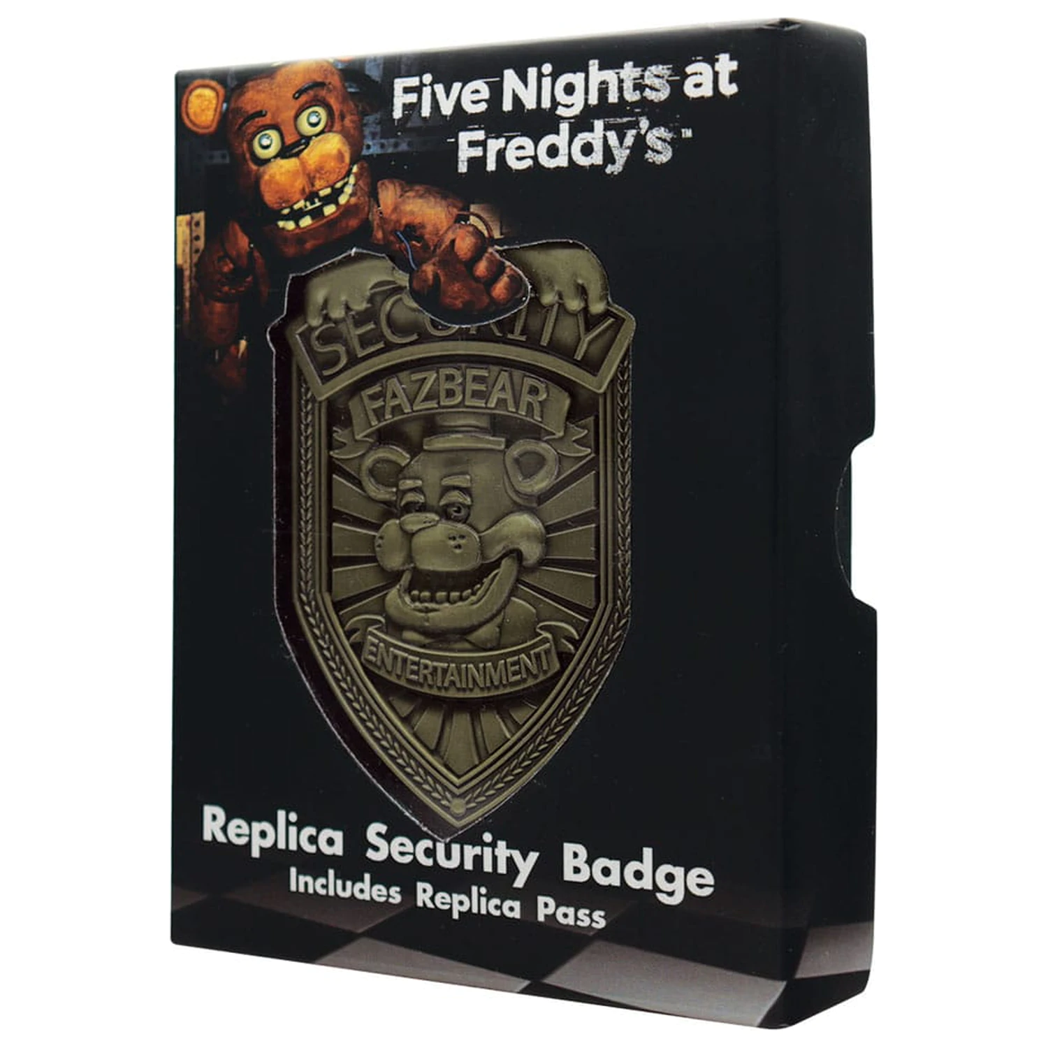 Five Nights at Freddys Replica ecuson de securitate din alama antica poza produsului