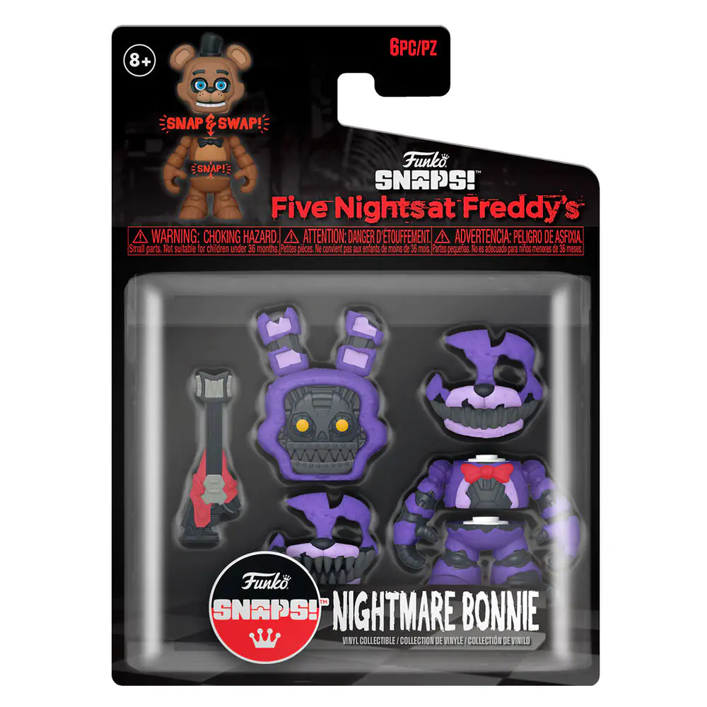 Figurină de acțiune Five Nights at Freddy's Snap Nightmare Bonnie 9 cm poza produsului