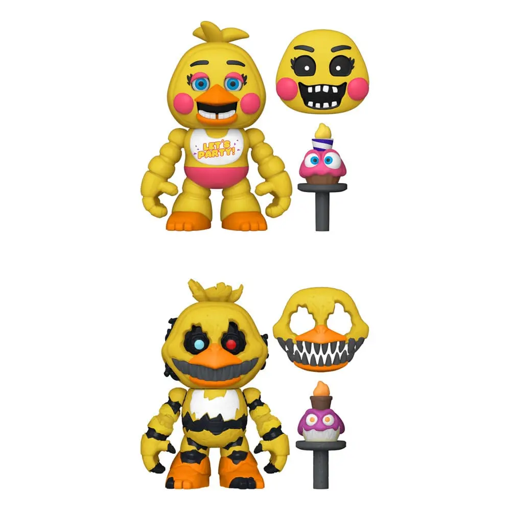Five Nights at Freddy's Snap Action Figurine Nightmare Chica & Toy Chica 9 cm poza produsului