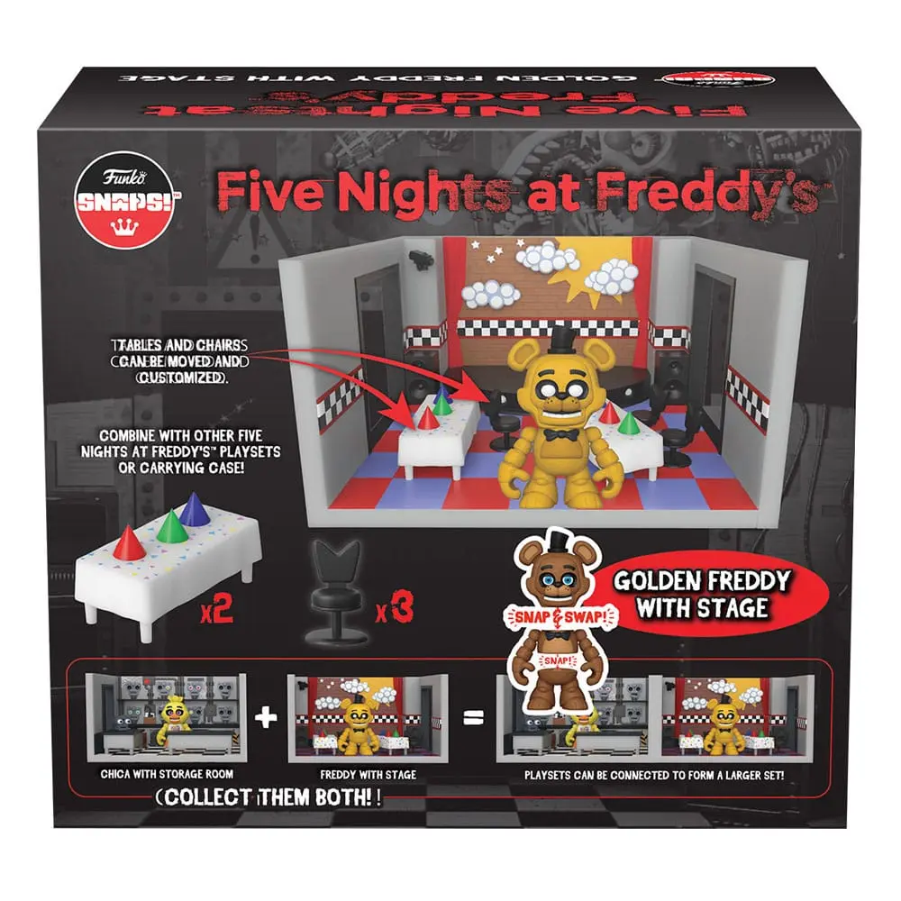 Five Nights at Freddy's Snap Playset si Figurina de Actiune Scena cu Freddy (GD) 9 cm poza produsului