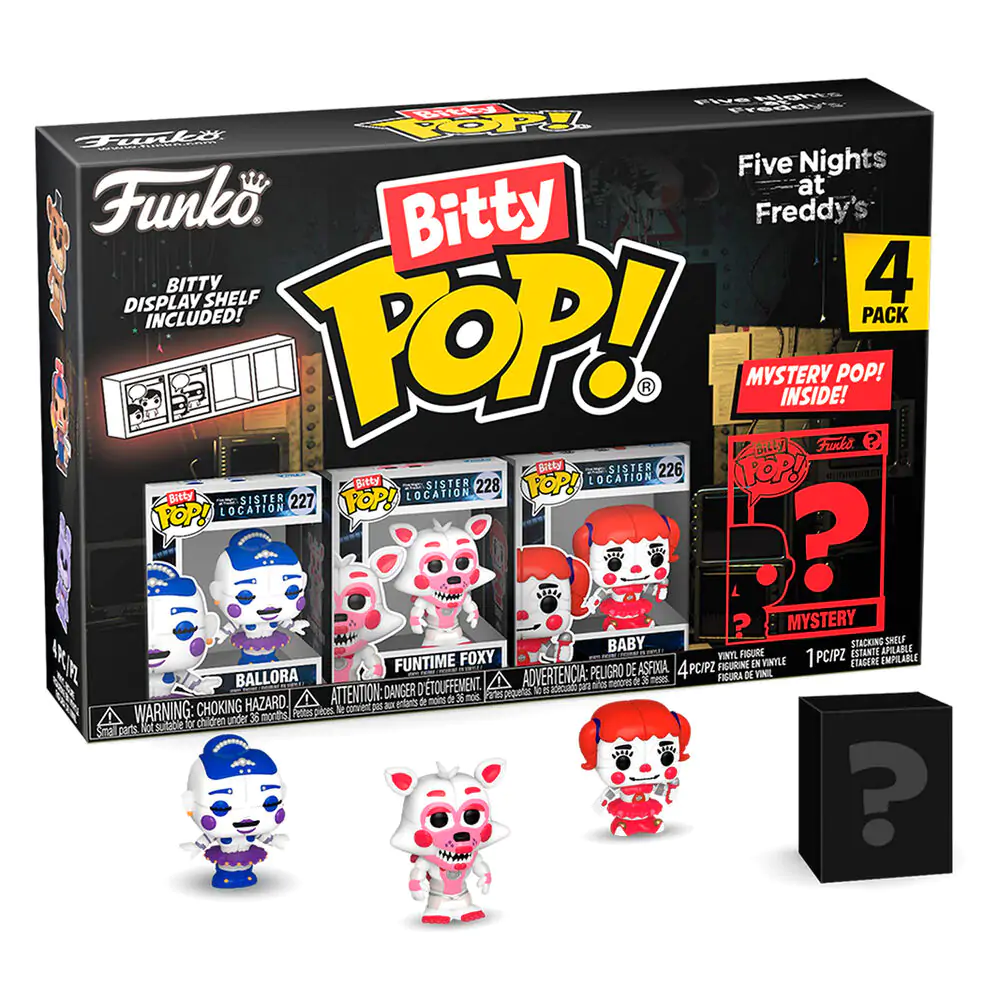 Blister 4 figurine Bitty POP Five Nights at Freddys Ballora poza produsului