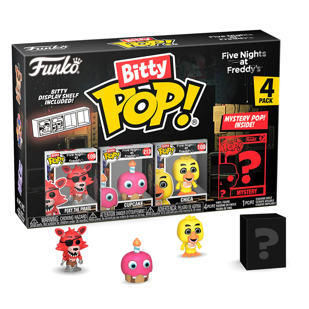 Blister 4 figurine Bitty POP Five Nights at Freddys Foxy poza produsului