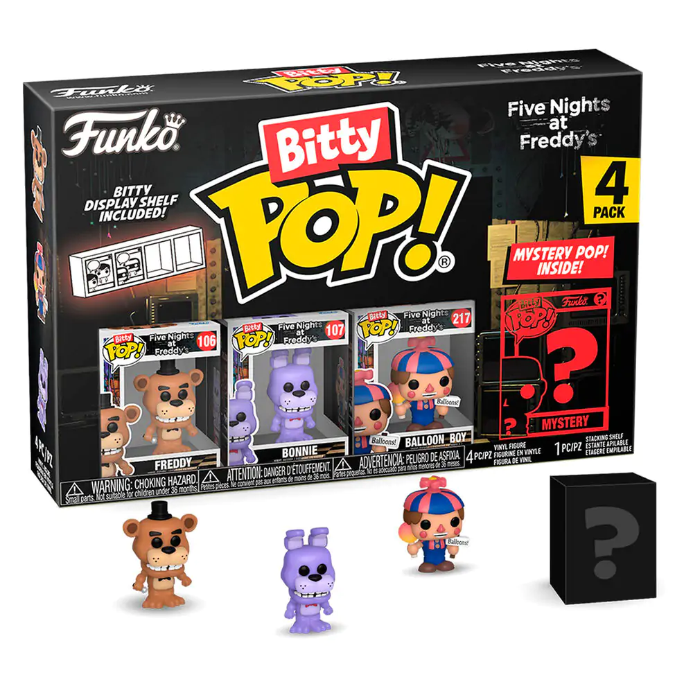 Blister 4 figurine Bitty POP Five Nights at Freddys Freddy poza produsului