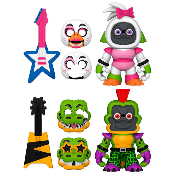 pachet 2 figurine Five Nights at Freddys Montgomery Gator si Glamrock Chica poza produsului